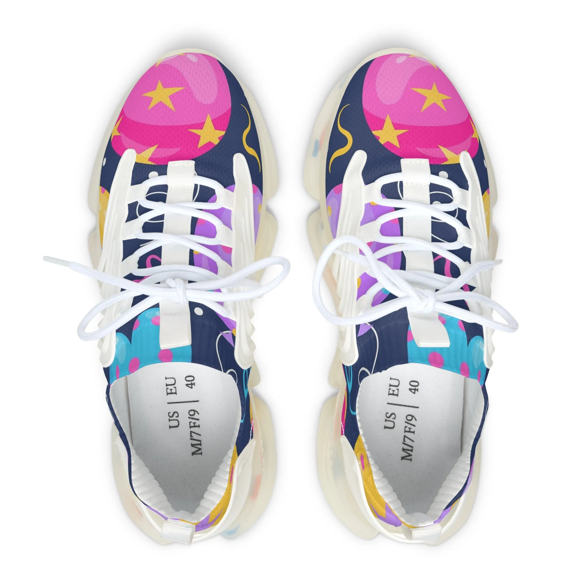 Colorful Balloons Women's Mesh Sneakers