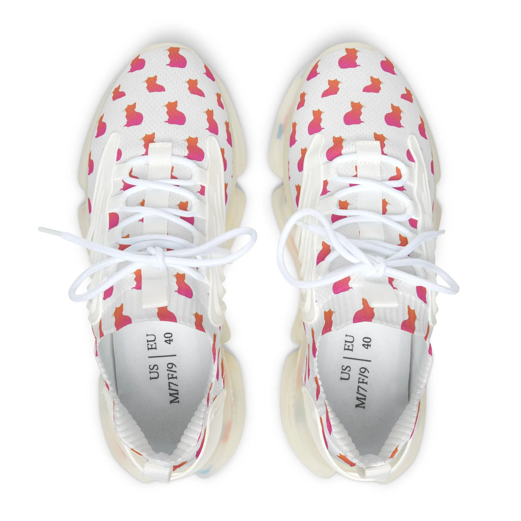 Colorful Cats Women's Mesh Sneakers