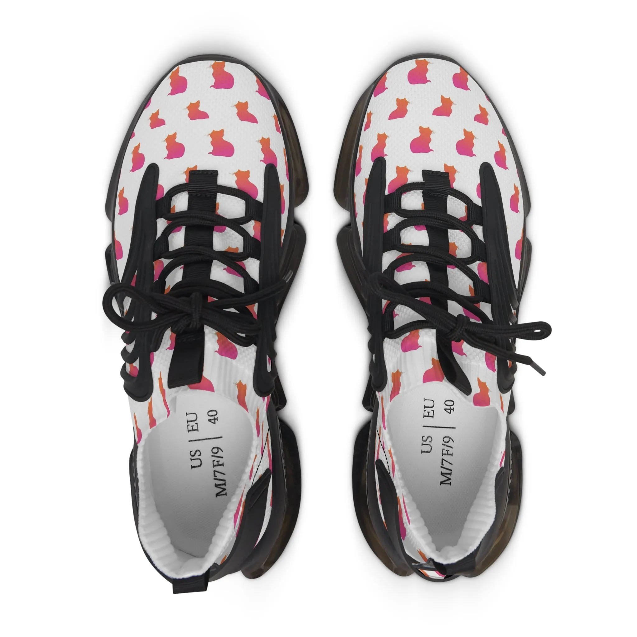 Colorful Cats Women's Mesh Sneakers