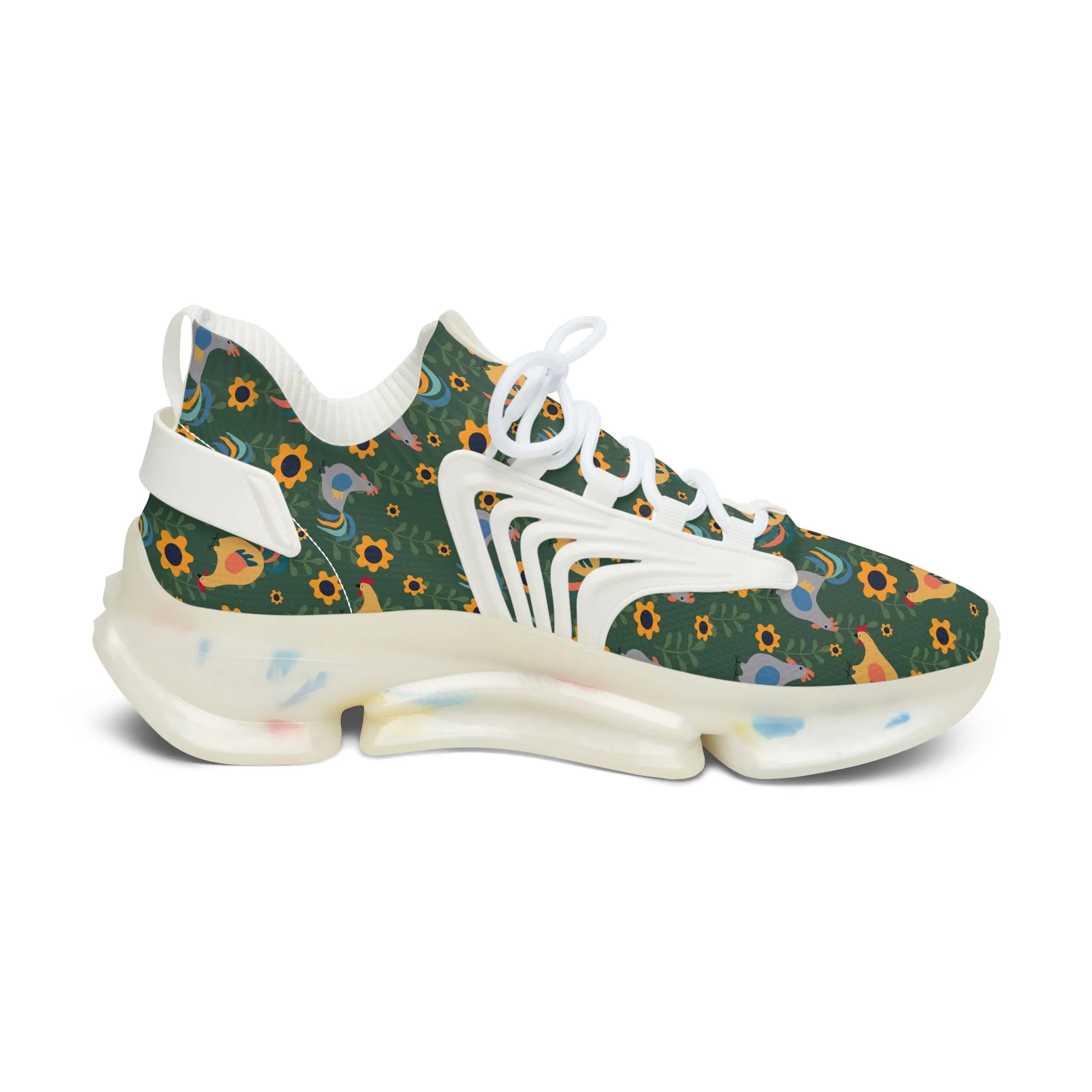 Colorful Chicken Women's Mesh Sneakers