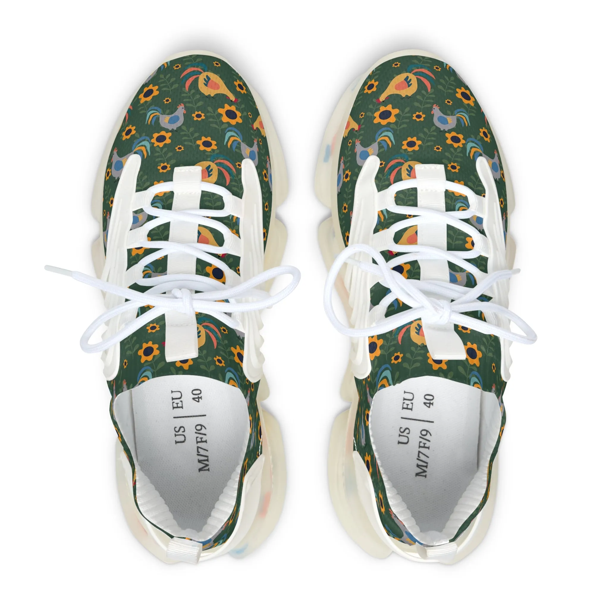 Colorful Chicken Women's Mesh Sneakers