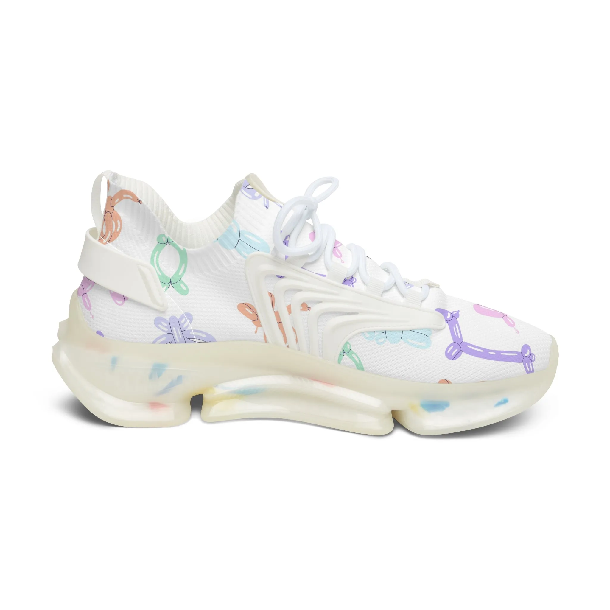 Colorful Dog Balloon Women's Mesh Sneakers