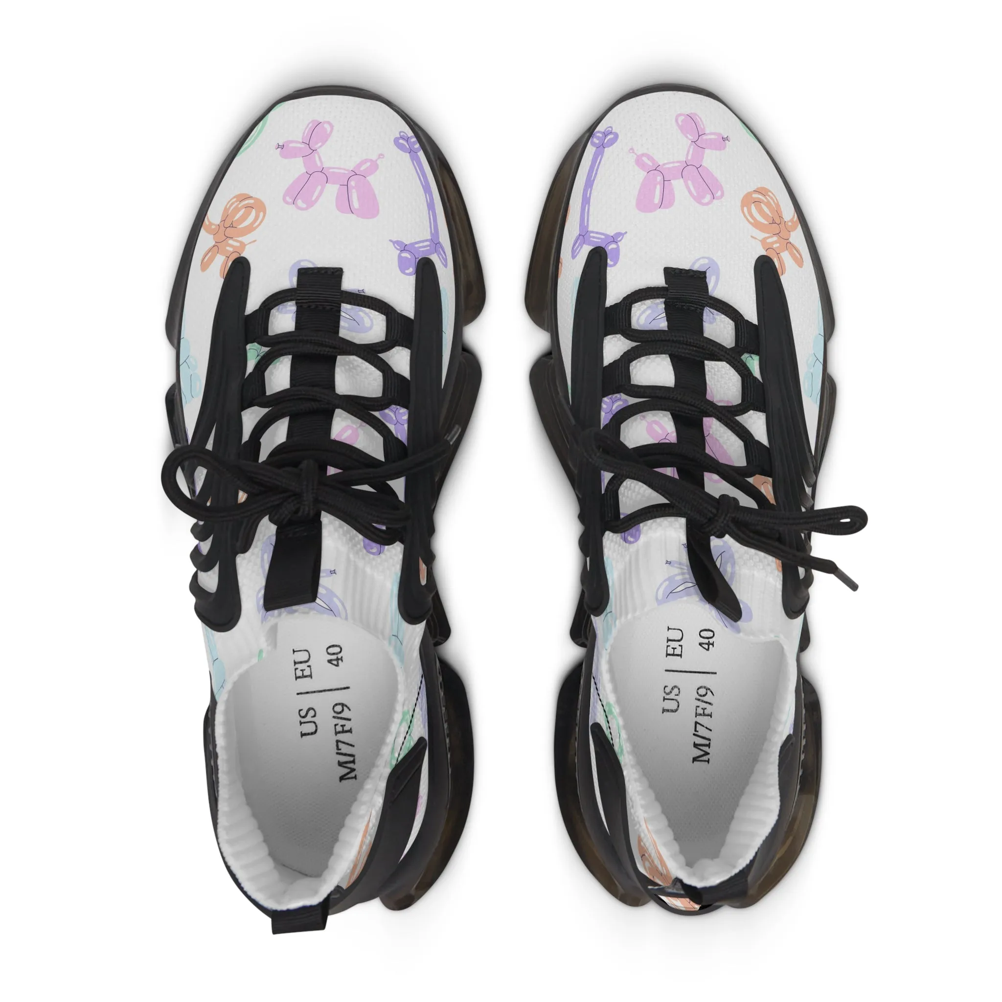 Colorful Dog Balloon Women's Mesh Sneakers