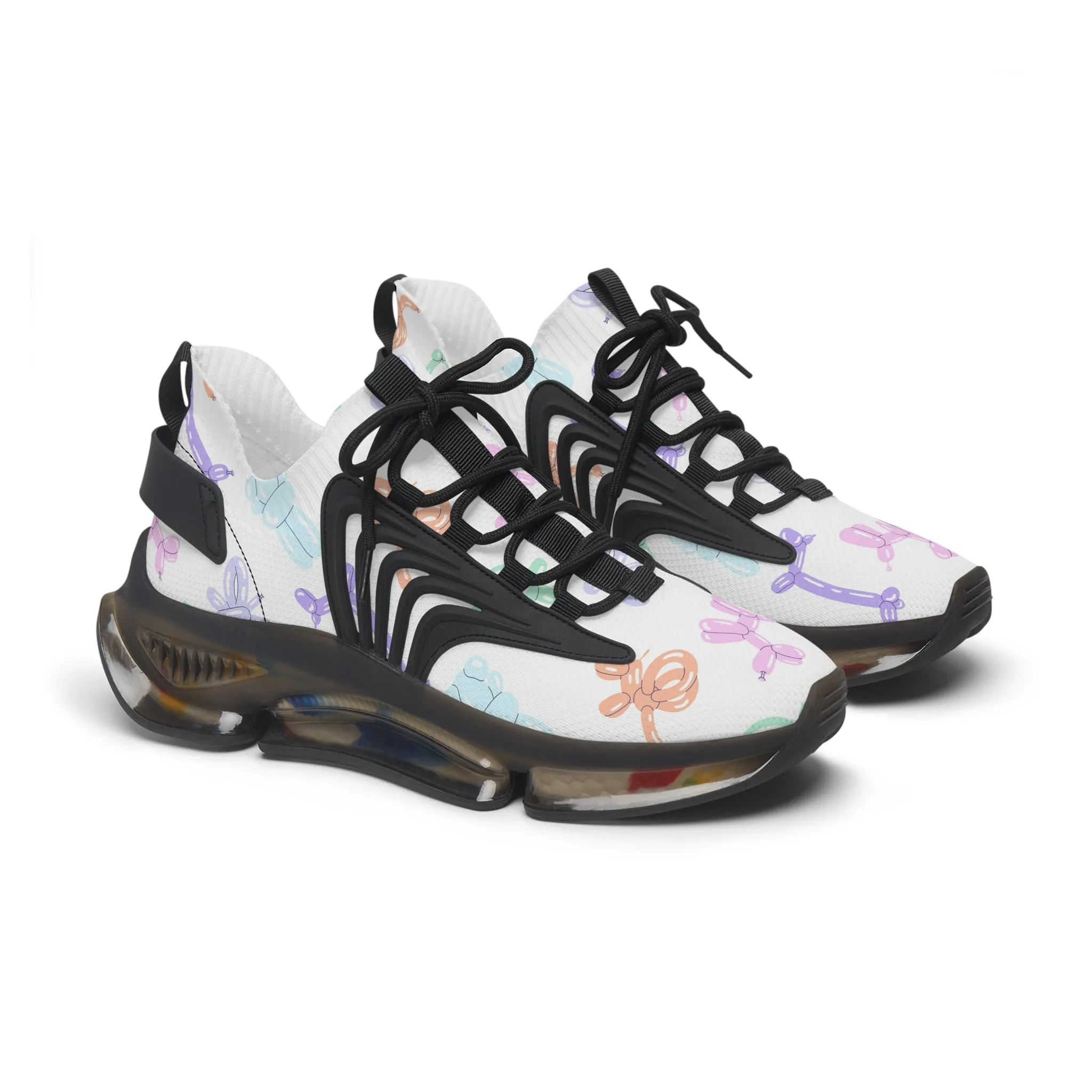 Colorful Dog Balloon Women's Mesh Sneakers