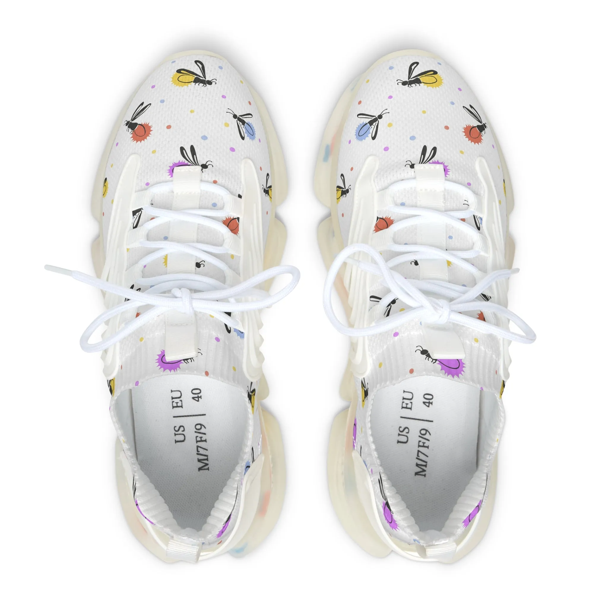 Colorful Fireflies Women's Mesh Sneakers