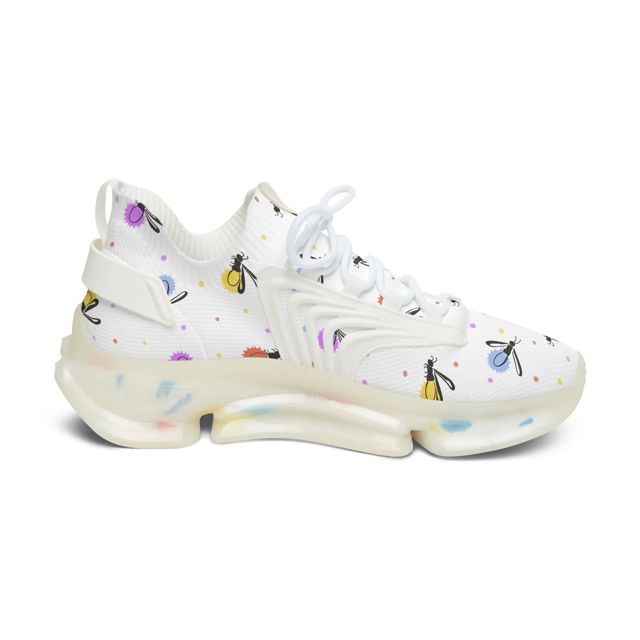 Colorful Fireflies Women's Mesh Sneakers