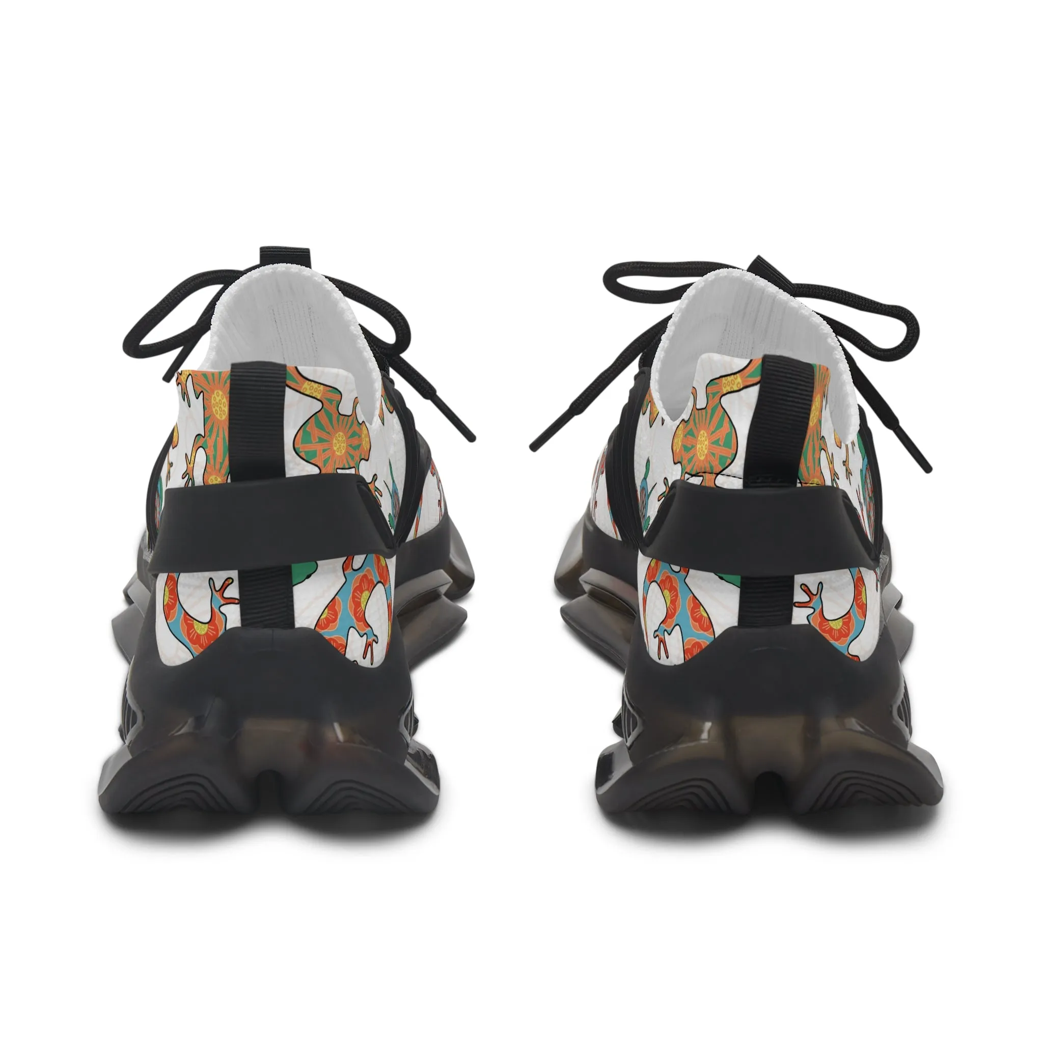 Colorful Frog and Turtle Women's Mesh Sneakers