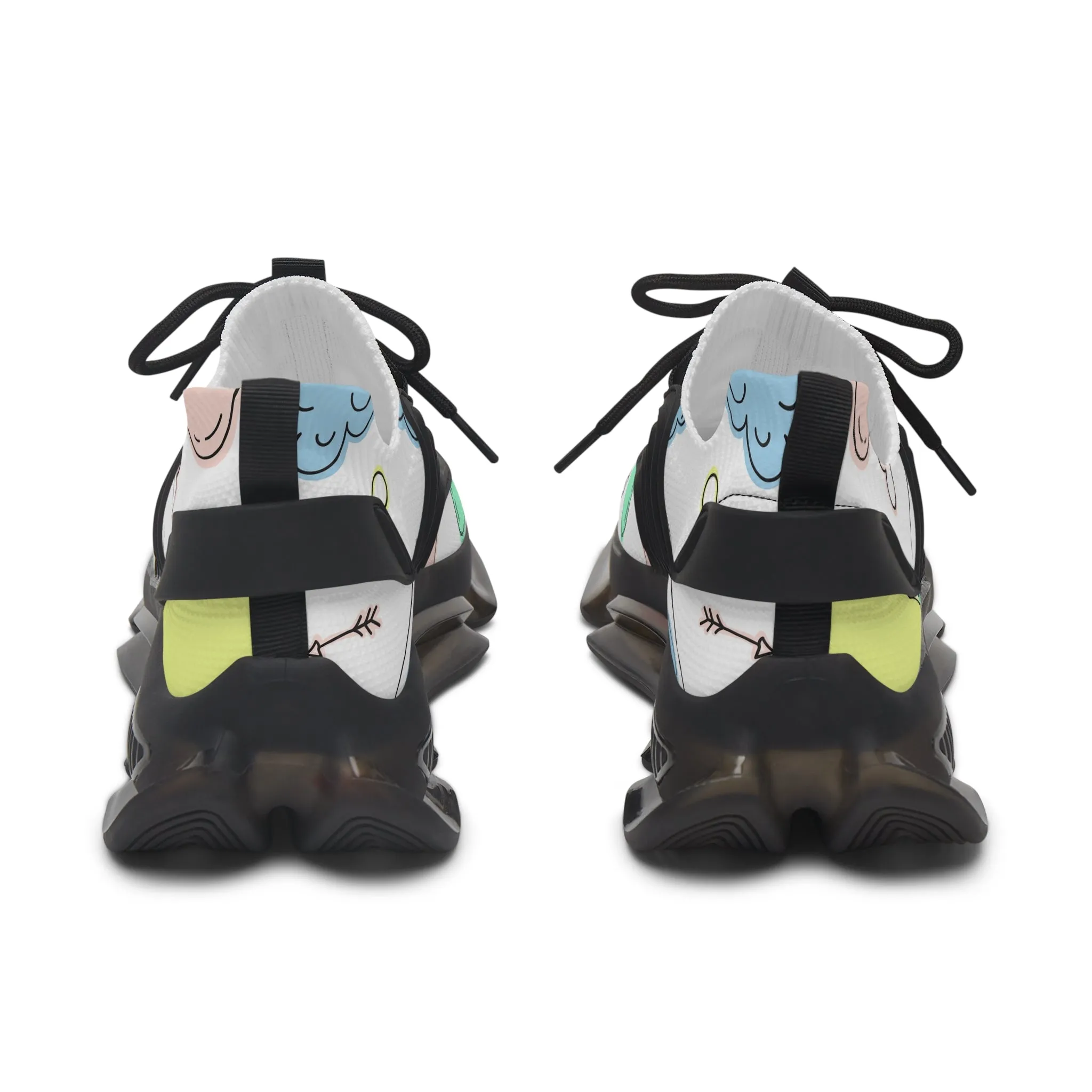 Colorful Heart Balloons Women's Mesh Sneakers