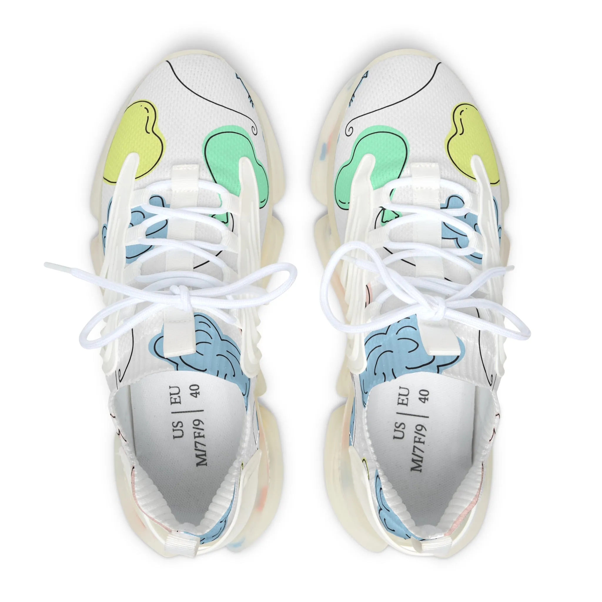 Colorful Heart Balloons Women's Mesh Sneakers