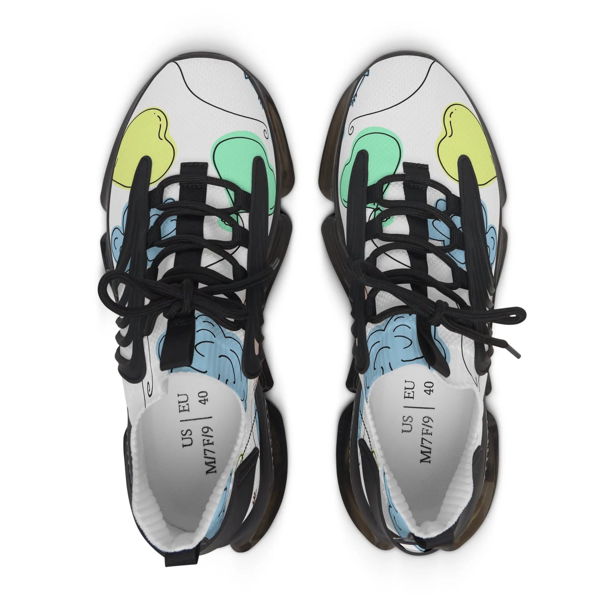Colorful Heart Balloons Women's Mesh Sneakers