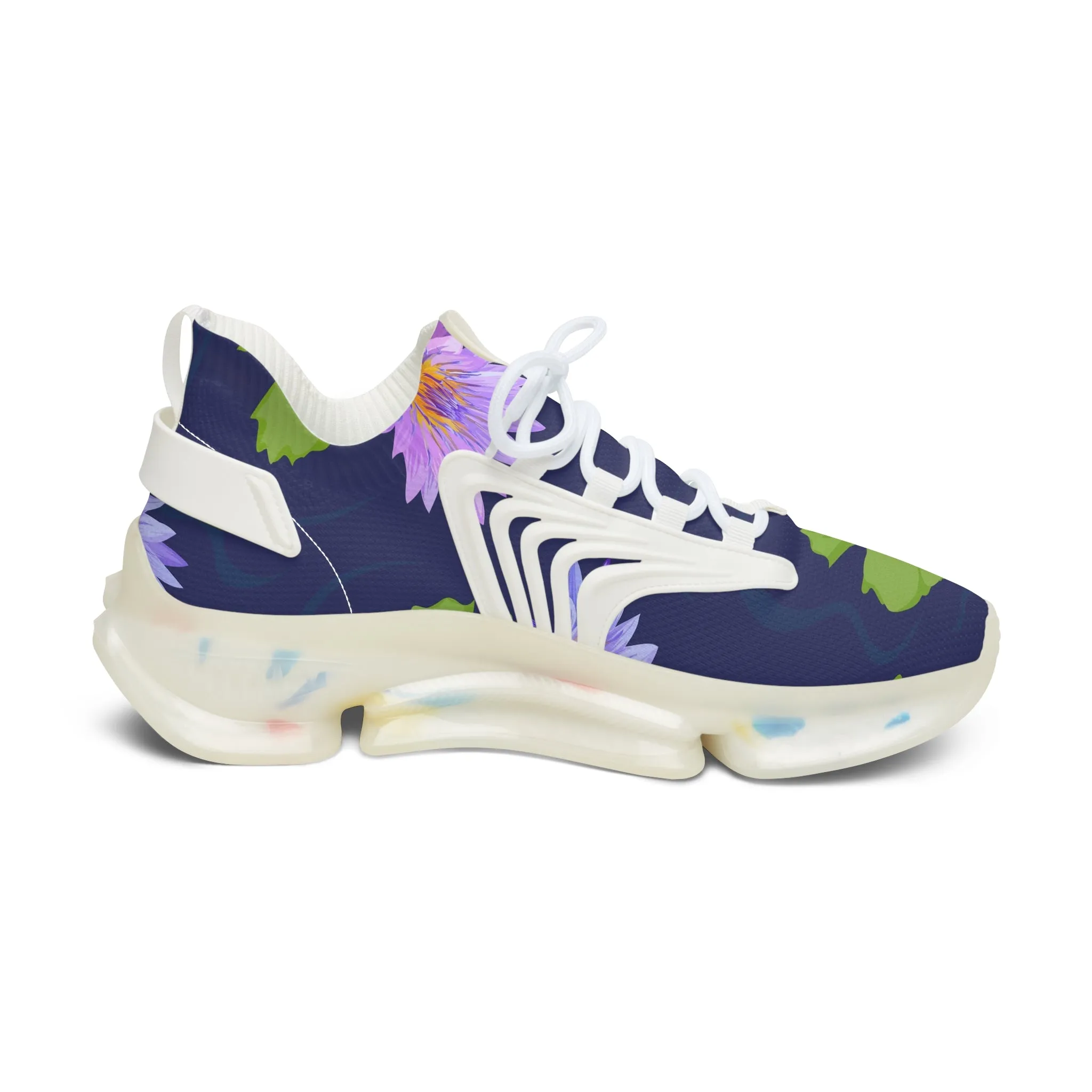 Colorful Lily Pad Women's Mesh Sneakers