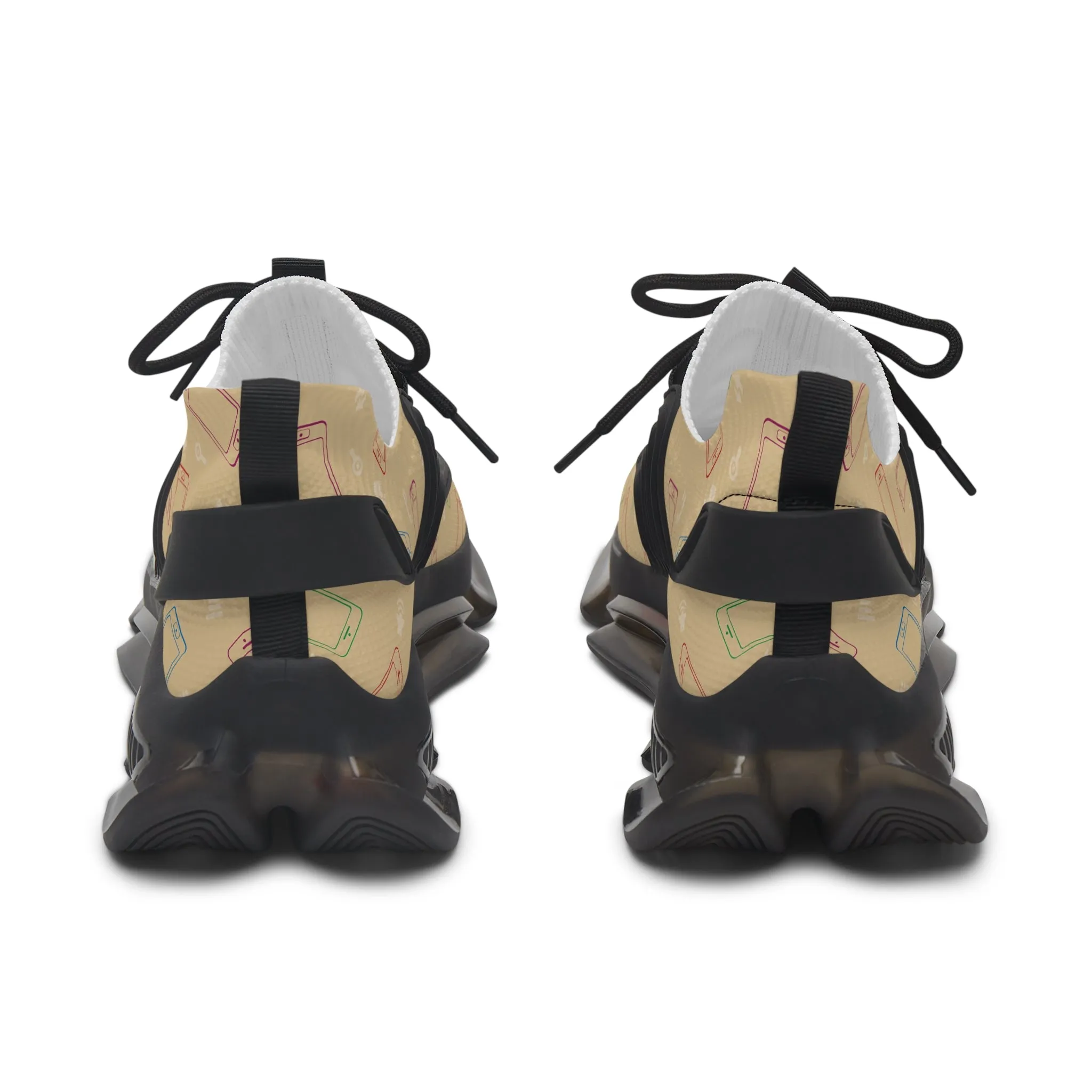 Colorful Mobile Phones Women's Mesh Sneakers