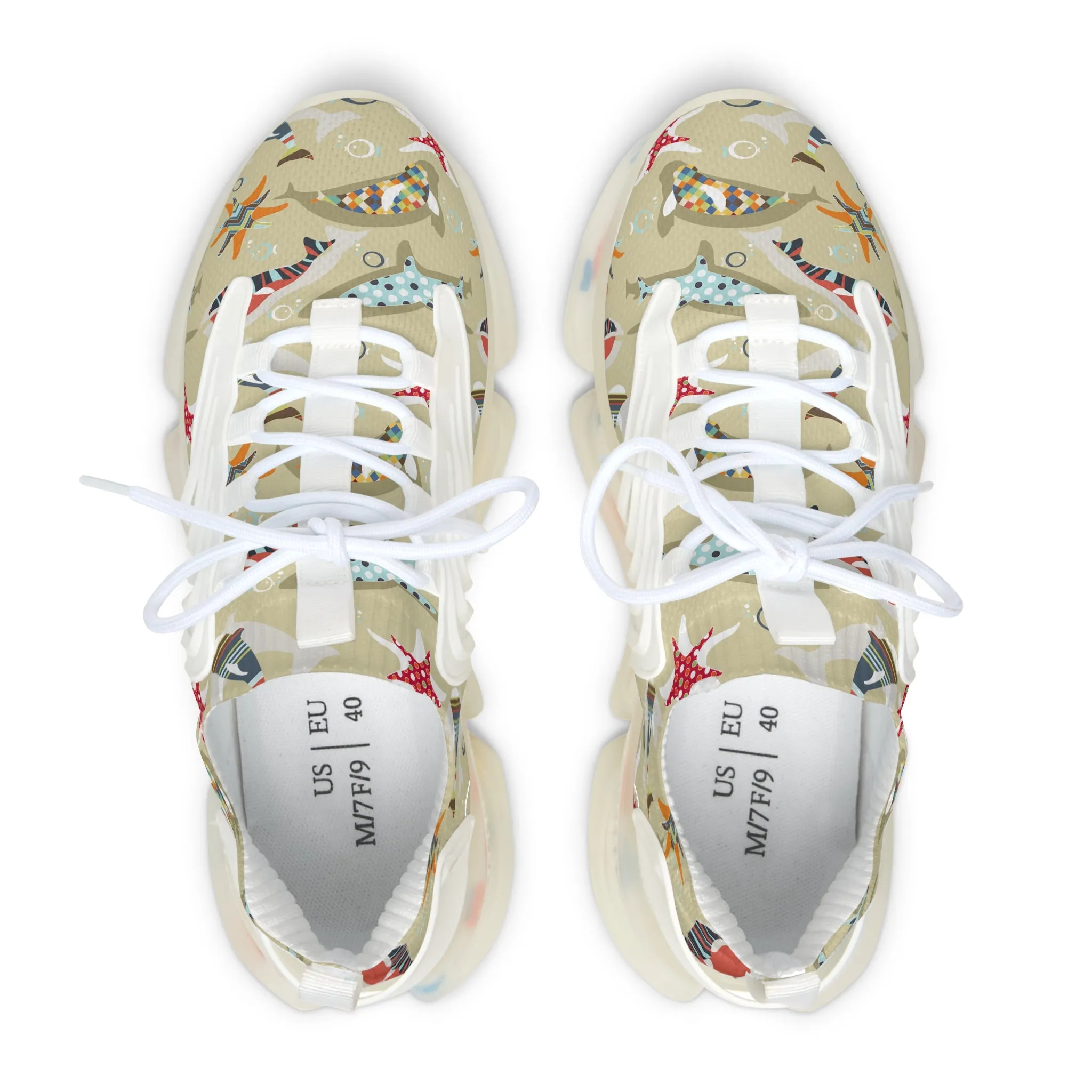 Colorful Natural Underwater Sea Creature Women's Mesh Sneakers