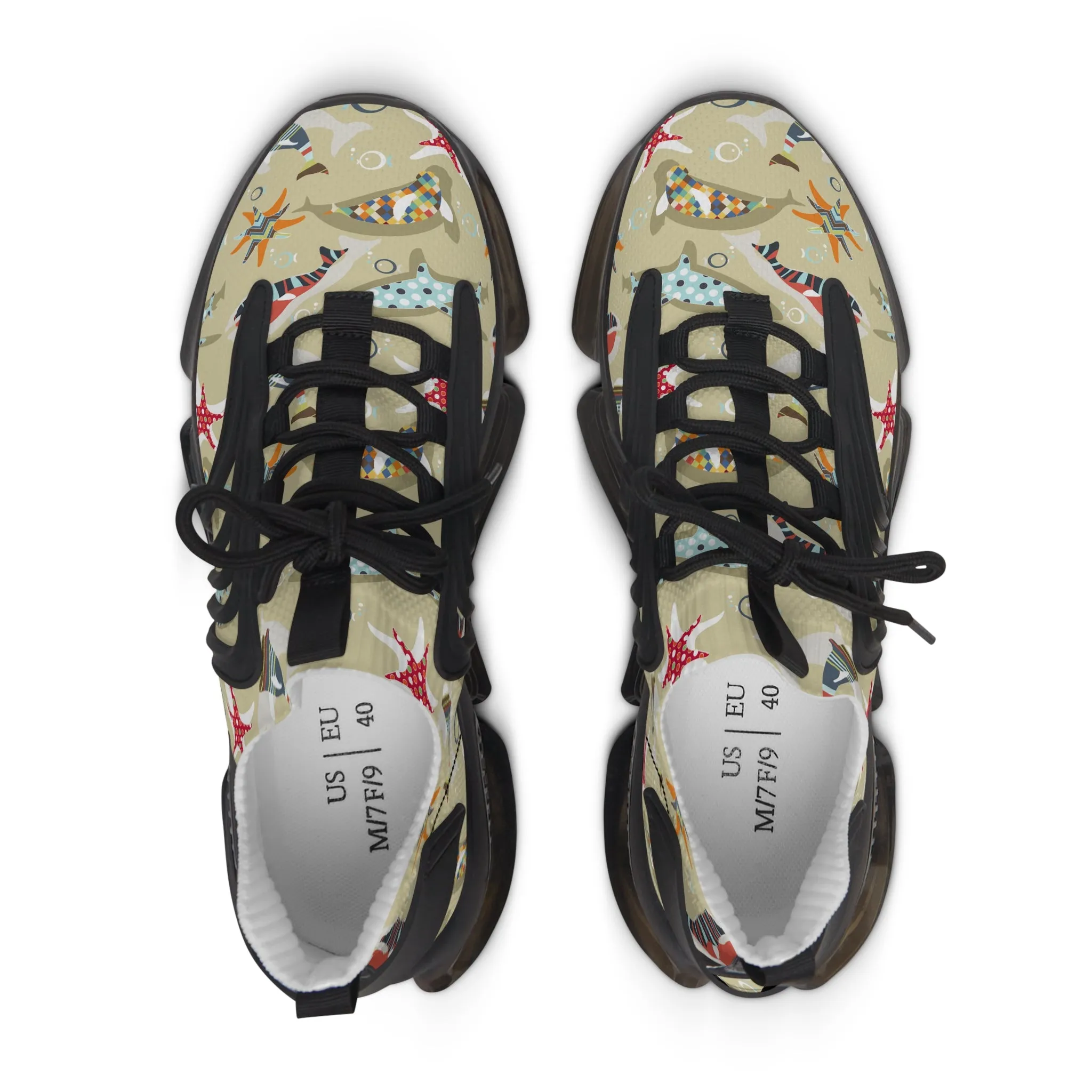 Colorful Natural Underwater Sea Creature Women's Mesh Sneakers