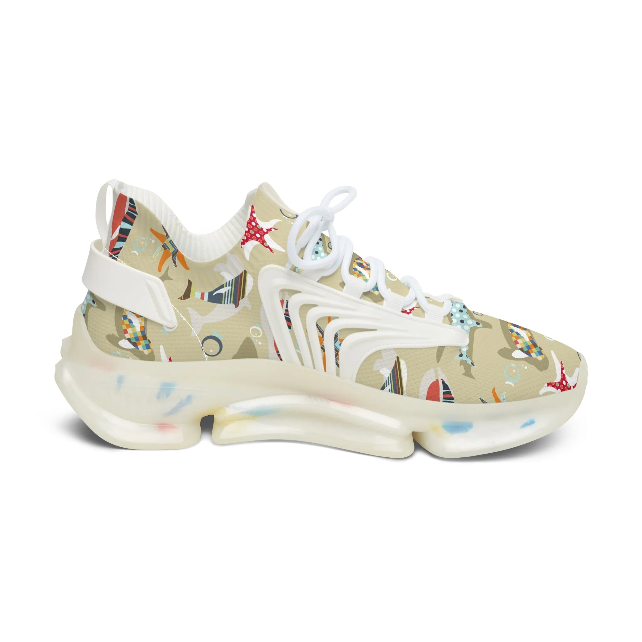 Colorful Natural Underwater Sea Creature Women's Mesh Sneakers