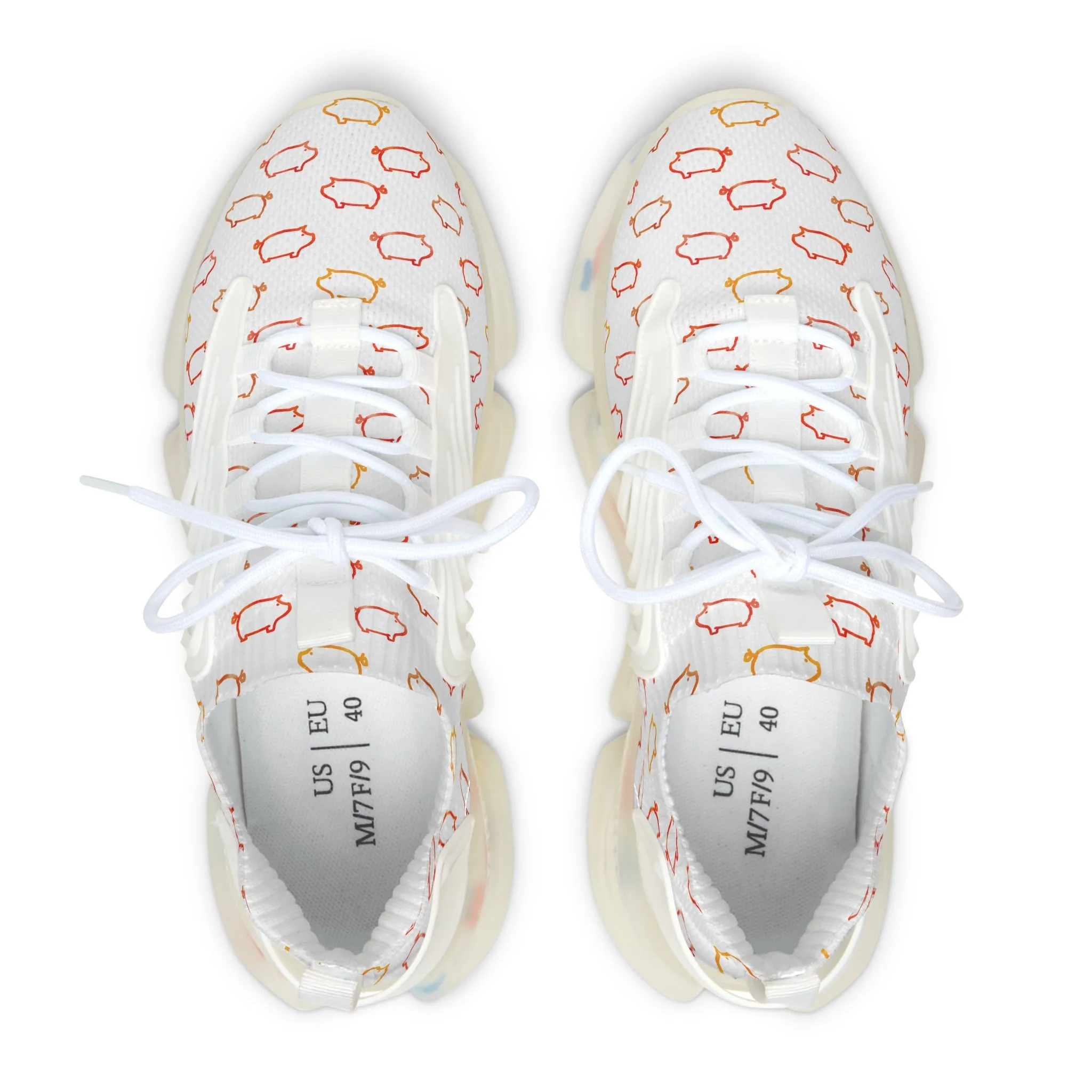 Colorful Pigs Women's Mesh Sneakers