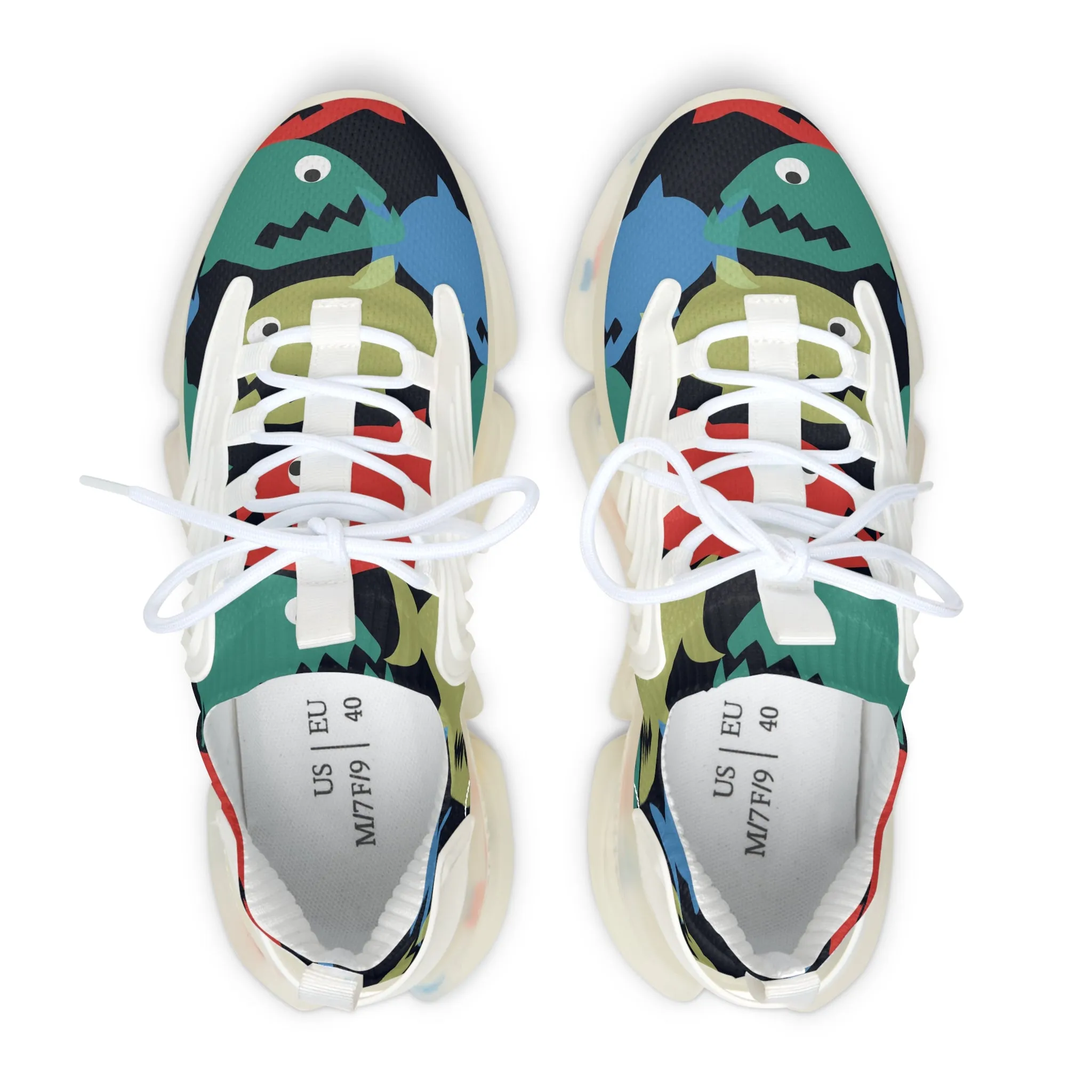 Colorful Piranha Women's Mesh Sneakers