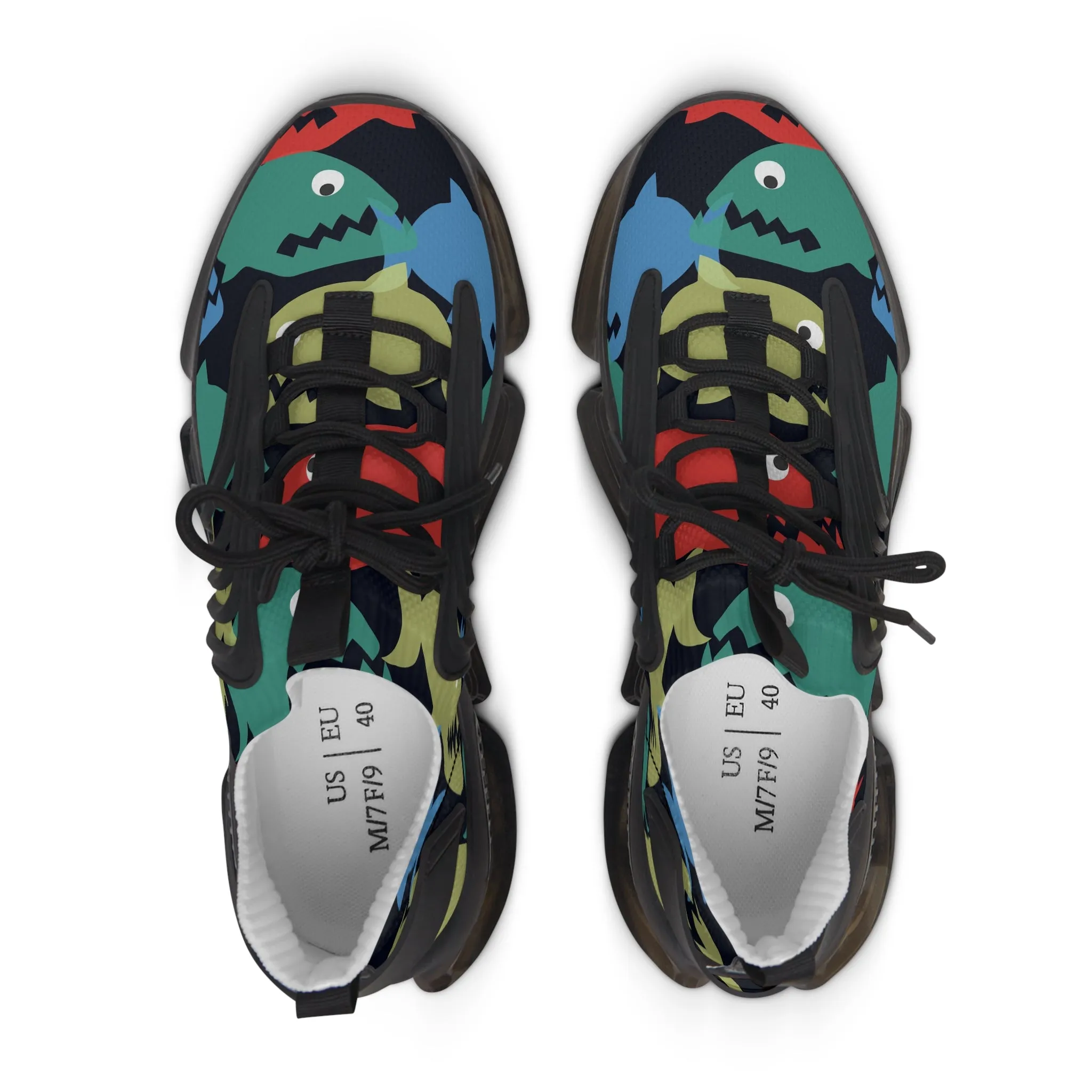 Colorful Piranha Women's Mesh Sneakers