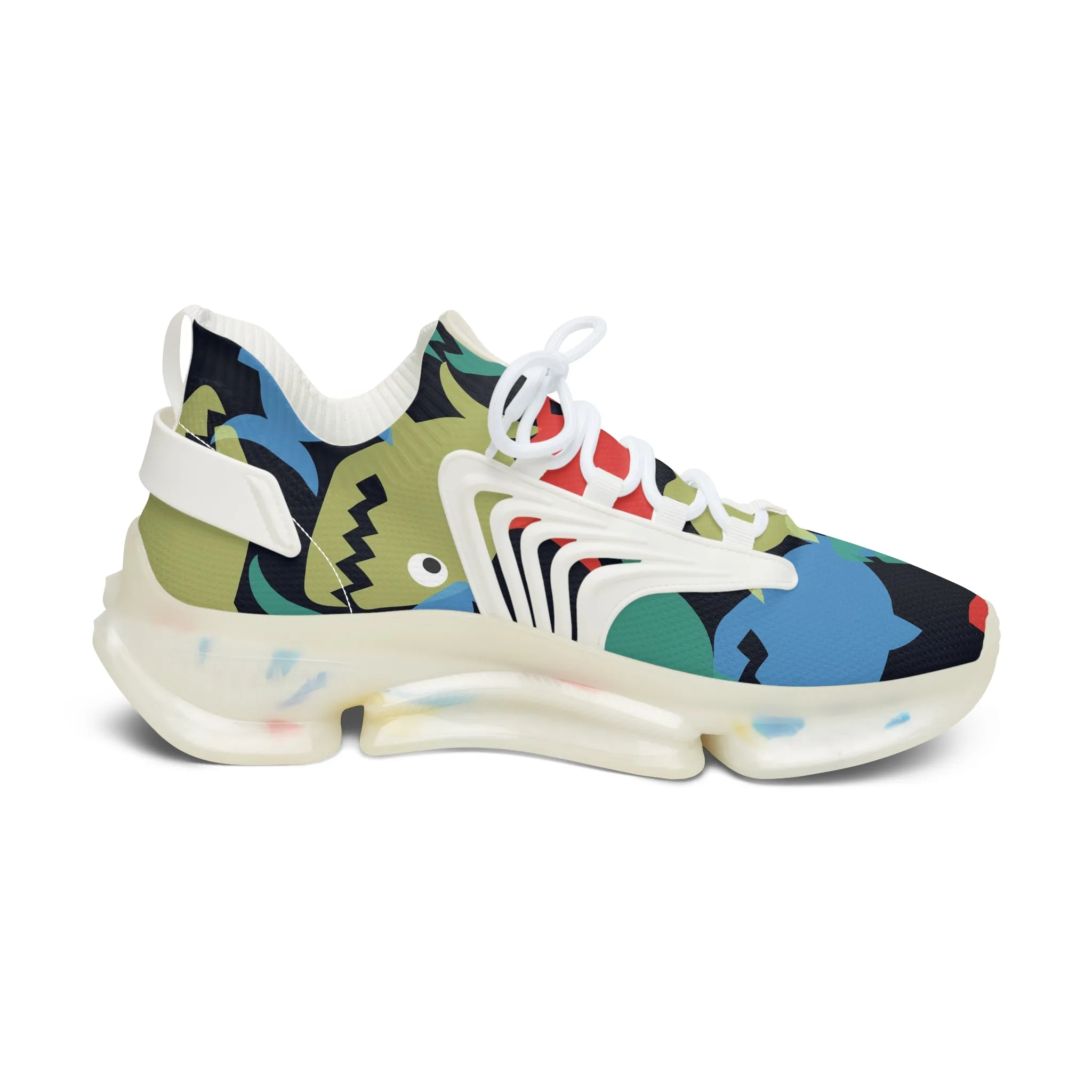 Colorful Piranha Women's Mesh Sneakers