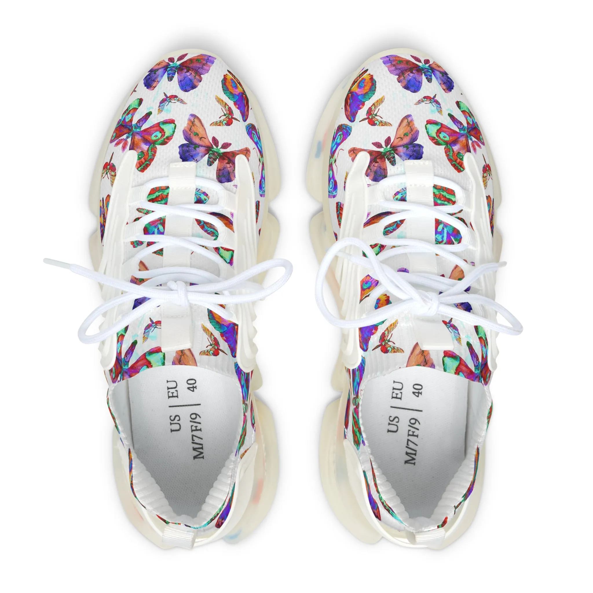 Colorful Twilight Moth Women's Mesh Sneakers