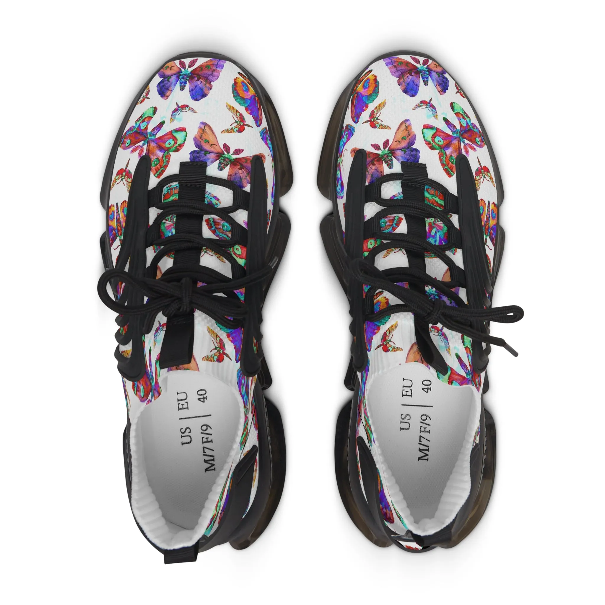 Colorful Twilight Moth Women's Mesh Sneakers