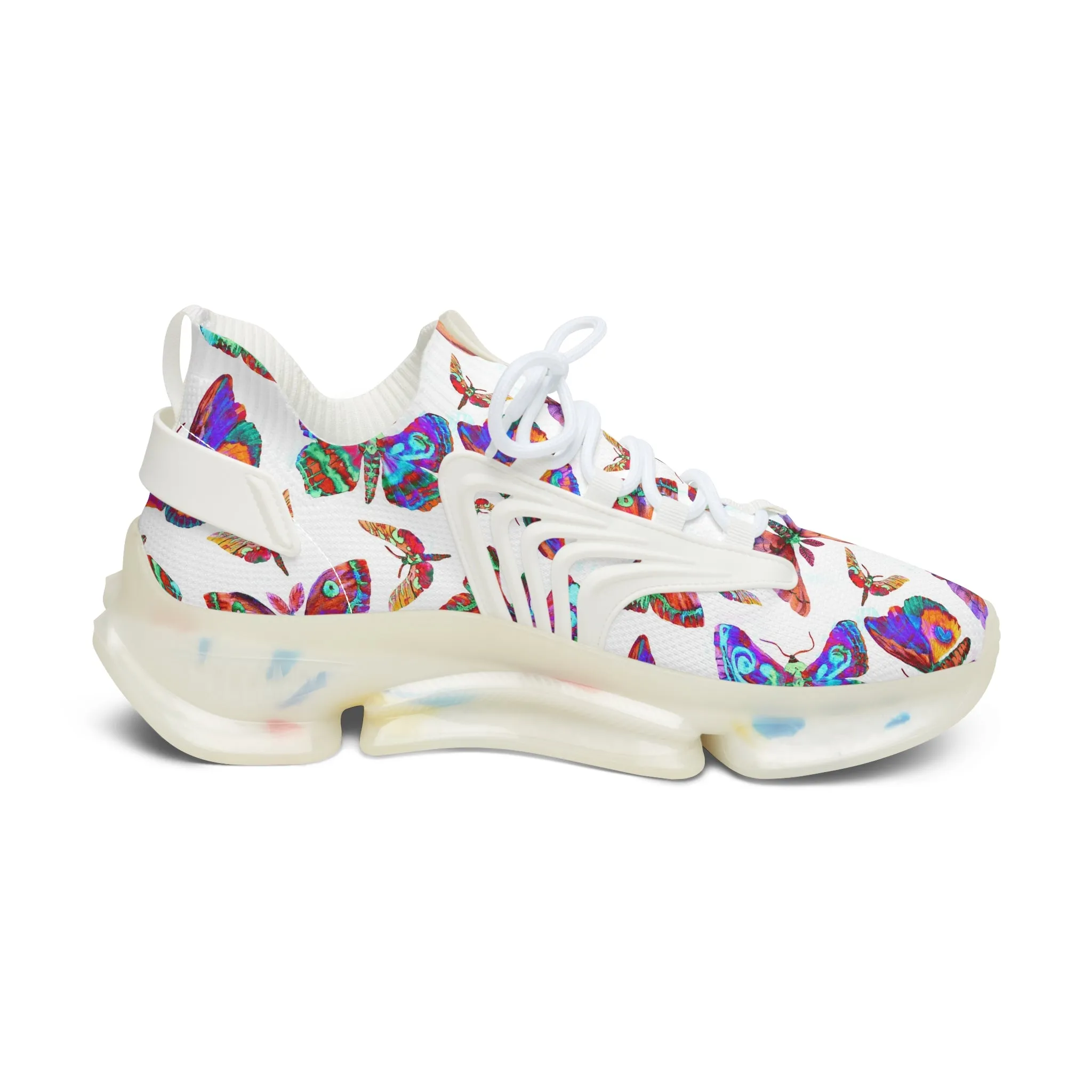 Colorful Twilight Moth Women's Mesh Sneakers