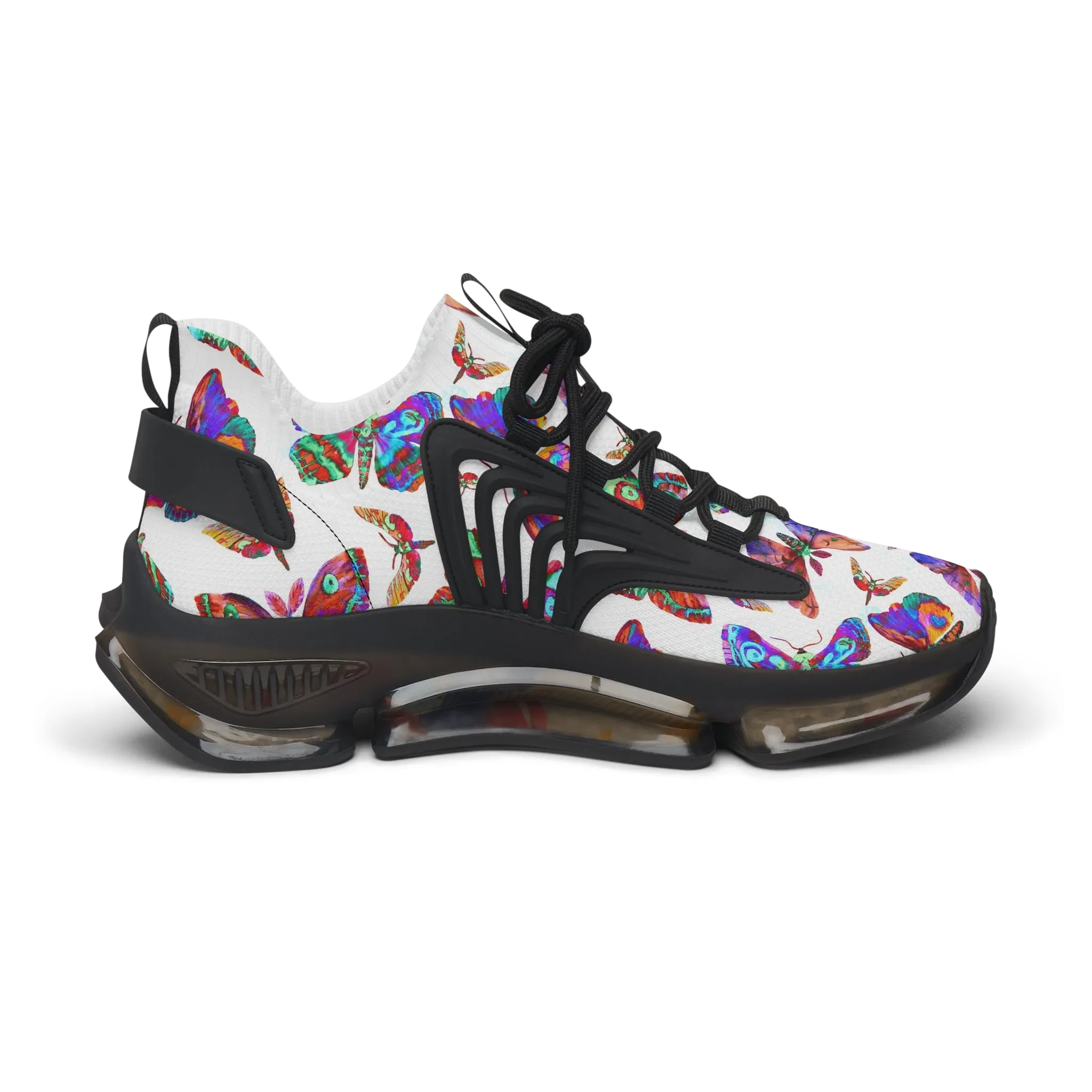 Colorful Twilight Moth Women's Mesh Sneakers