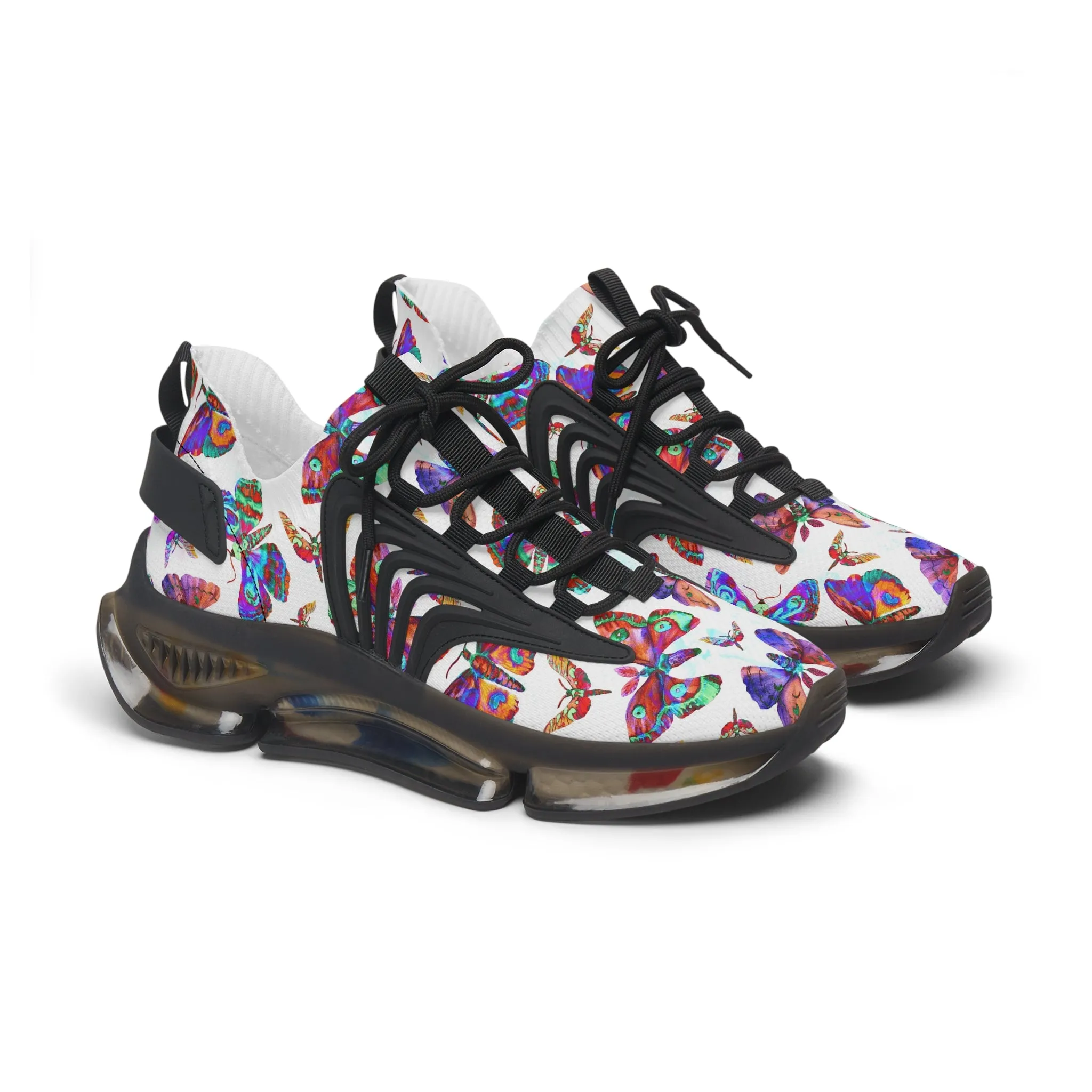 Colorful Twilight Moth Women's Mesh Sneakers