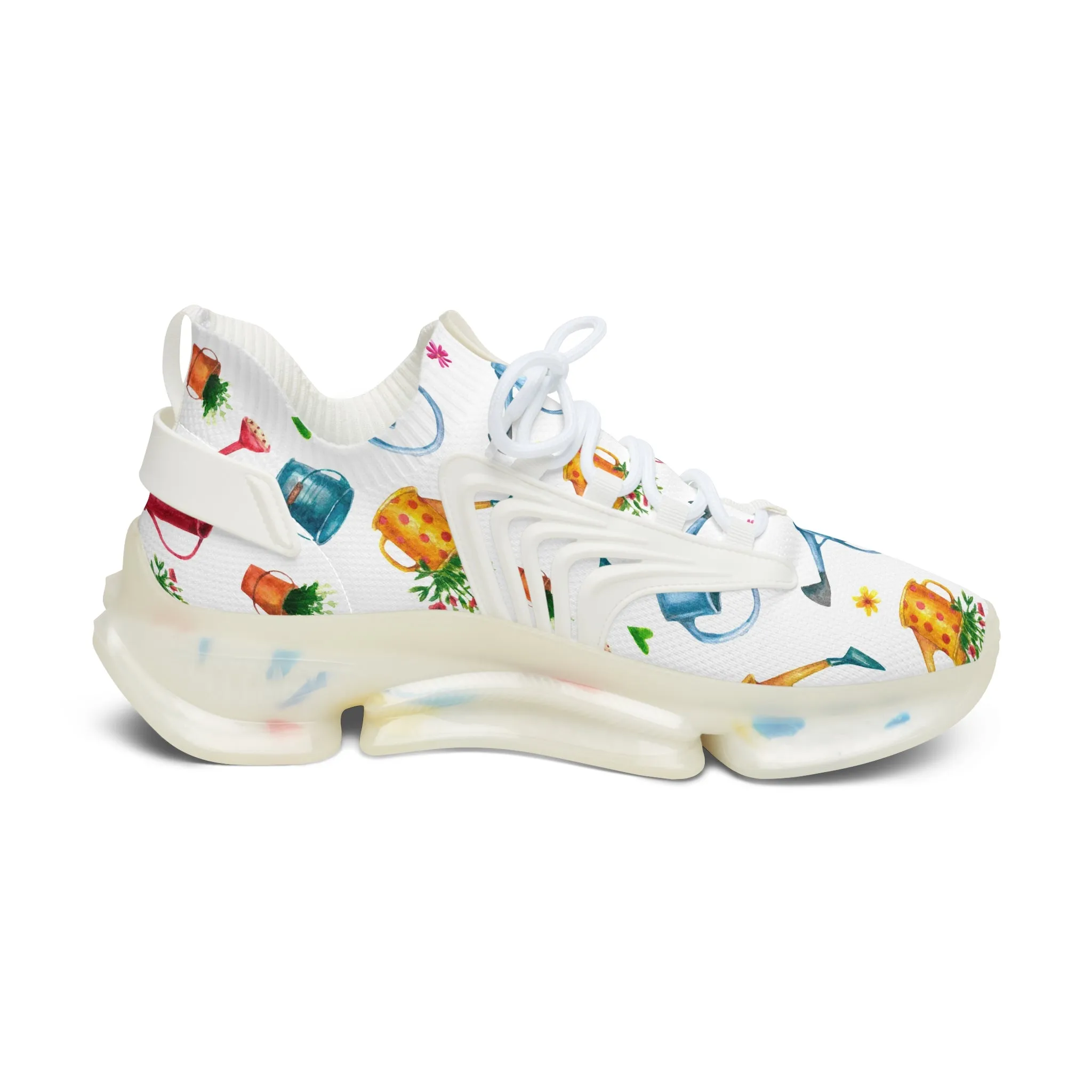 Colorful Watering Can Women's Mesh Sneakers