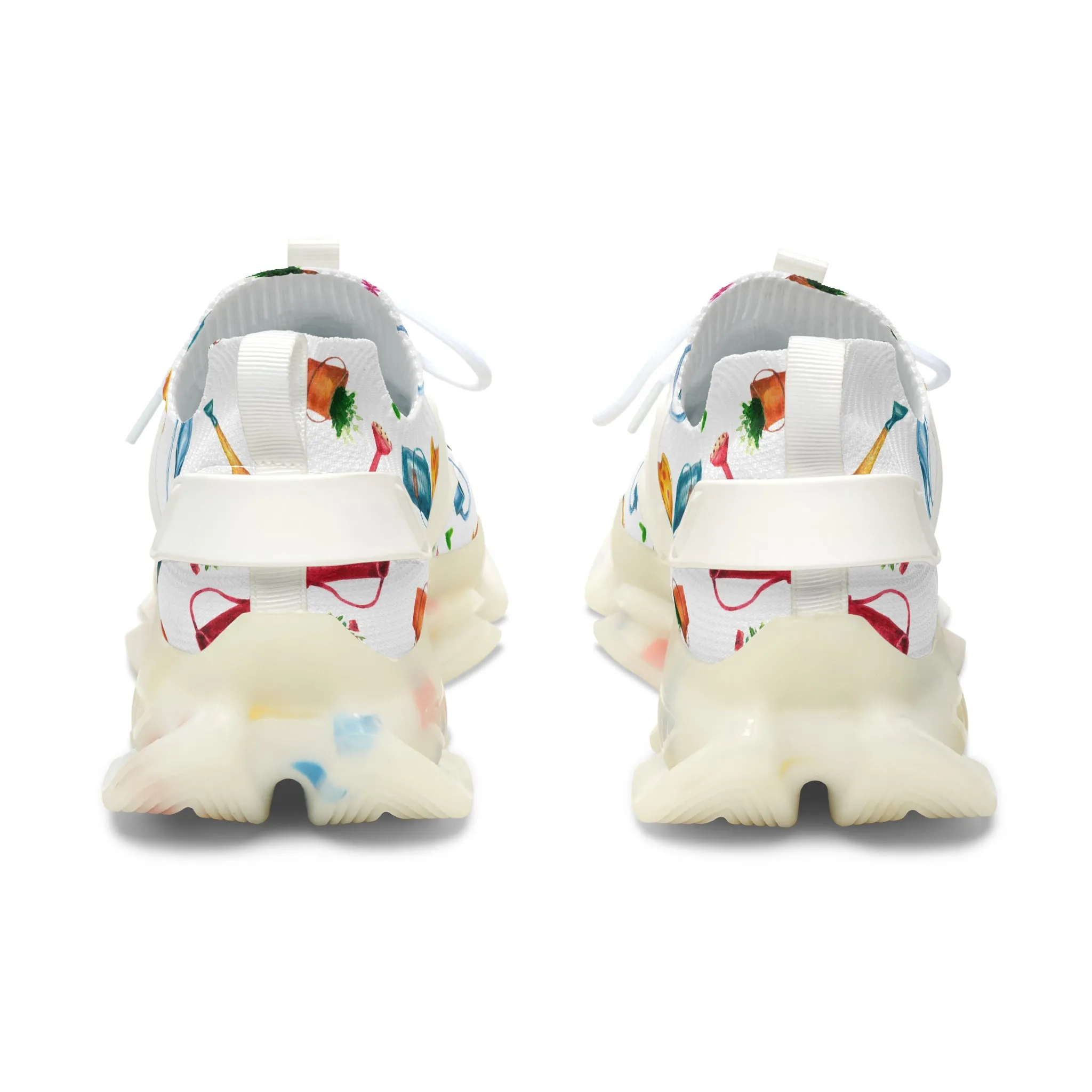 Colorful Watering Can Women's Mesh Sneakers