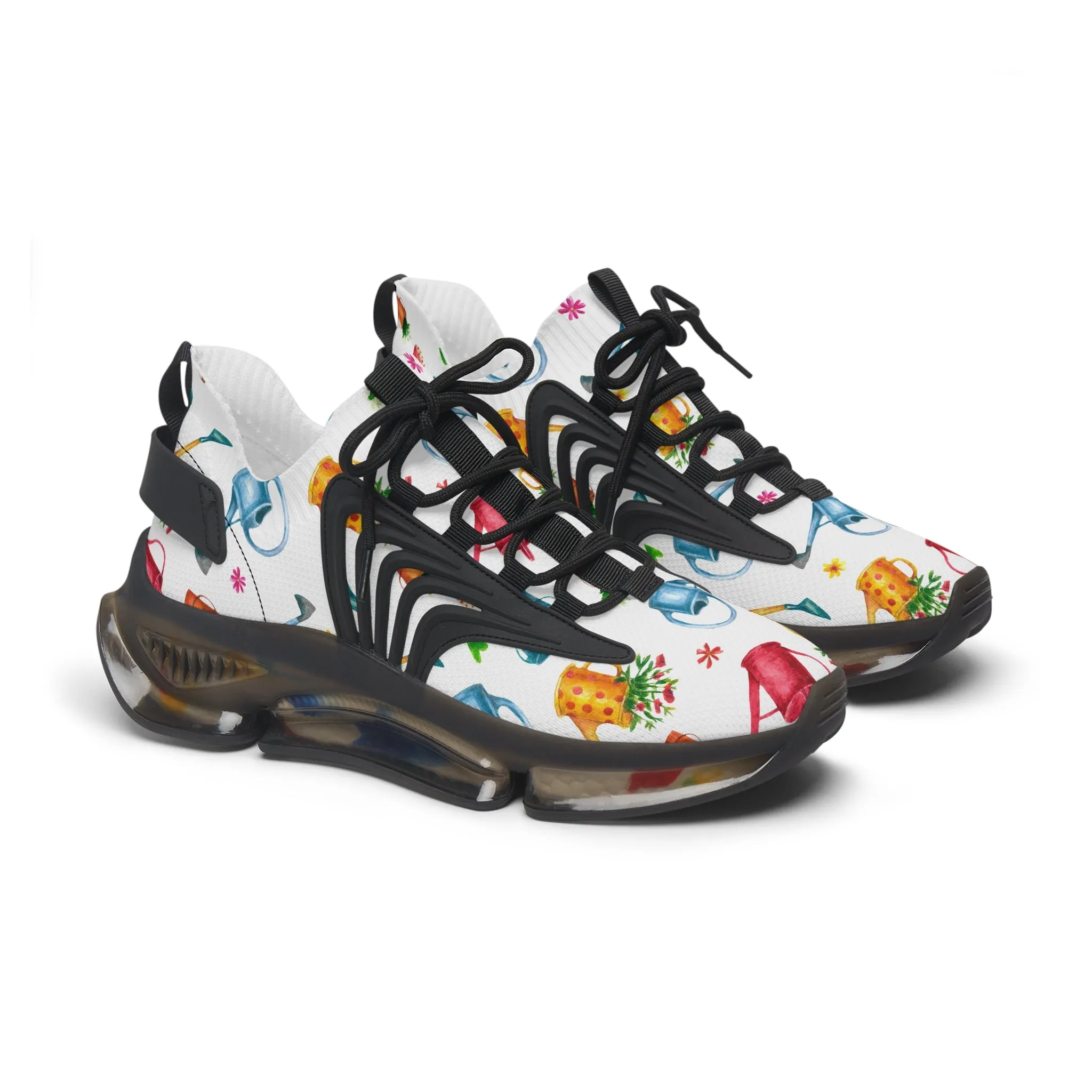 Colorful Watering Can Women's Mesh Sneakers