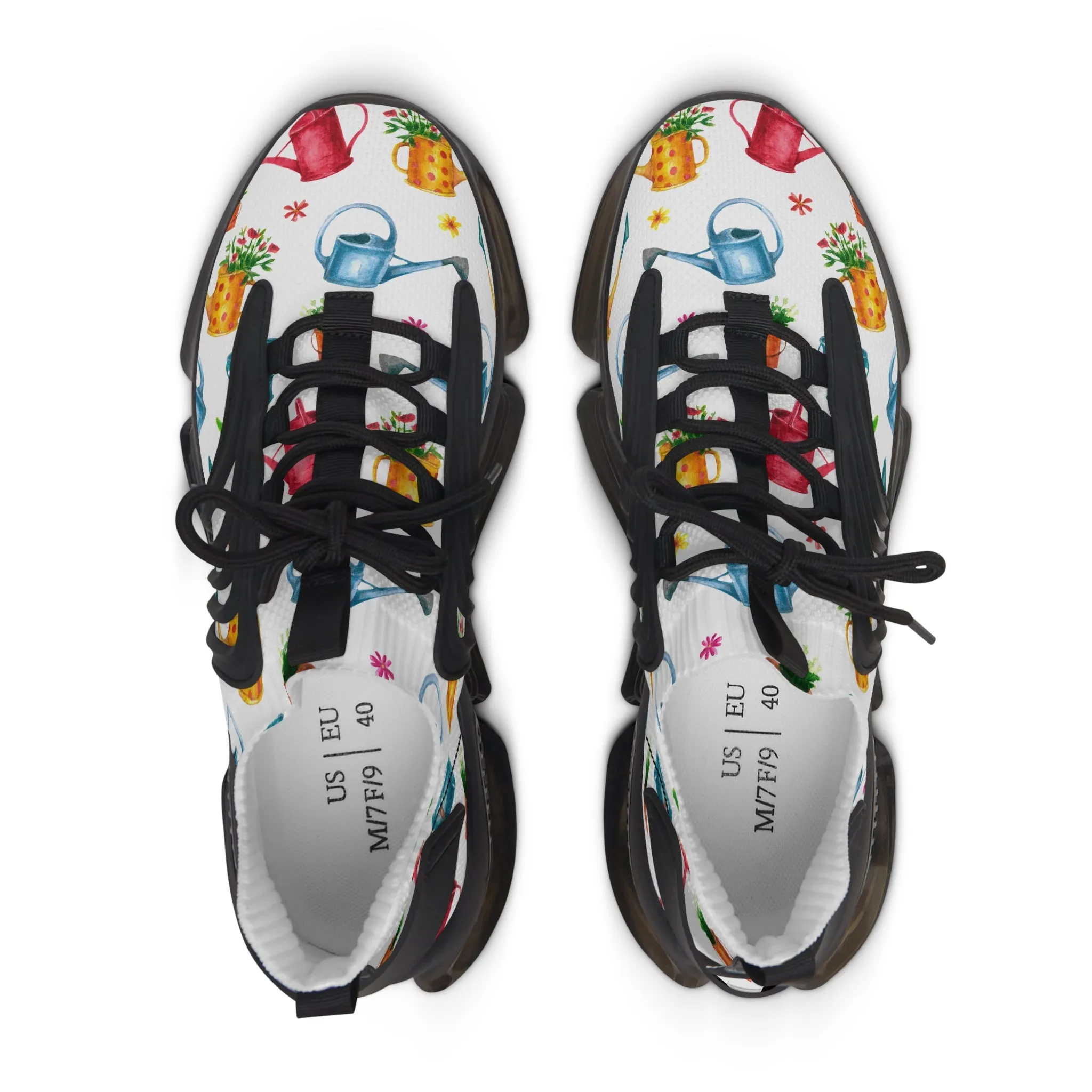 Colorful Watering Can Women's Mesh Sneakers