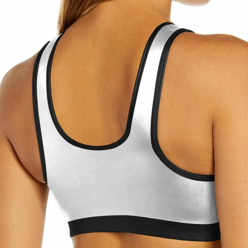 Custom Face I Love My Boyfriend Sports Bra Personalized Women's All Over Print Yoga Sports Bra