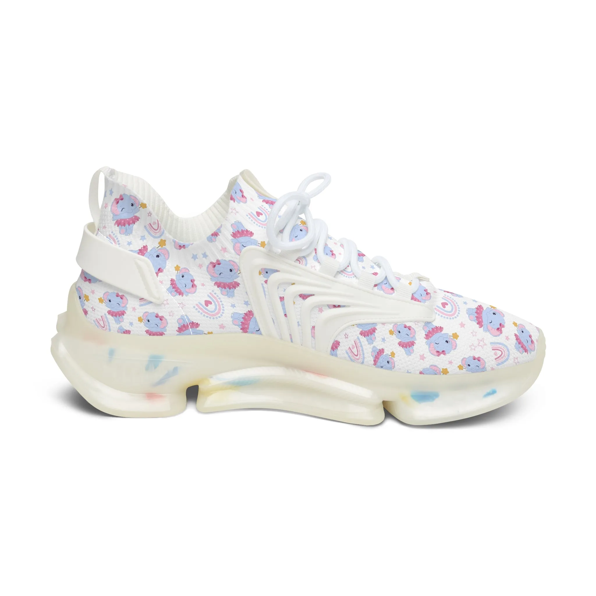 Cute Baby Elephant Women's Mesh Sneakers