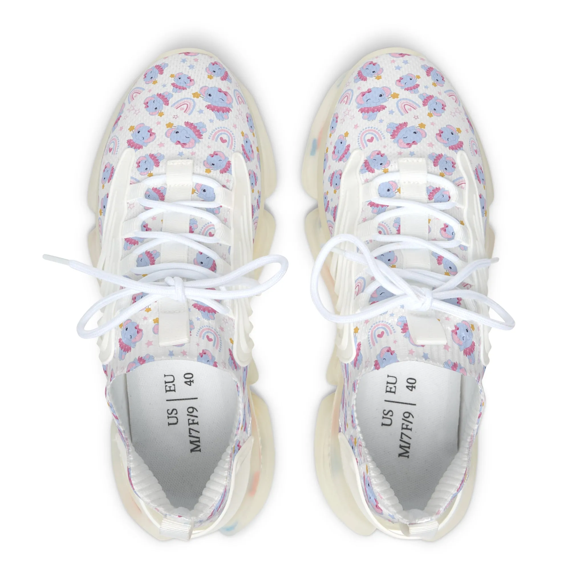Cute Baby Elephant Women's Mesh Sneakers