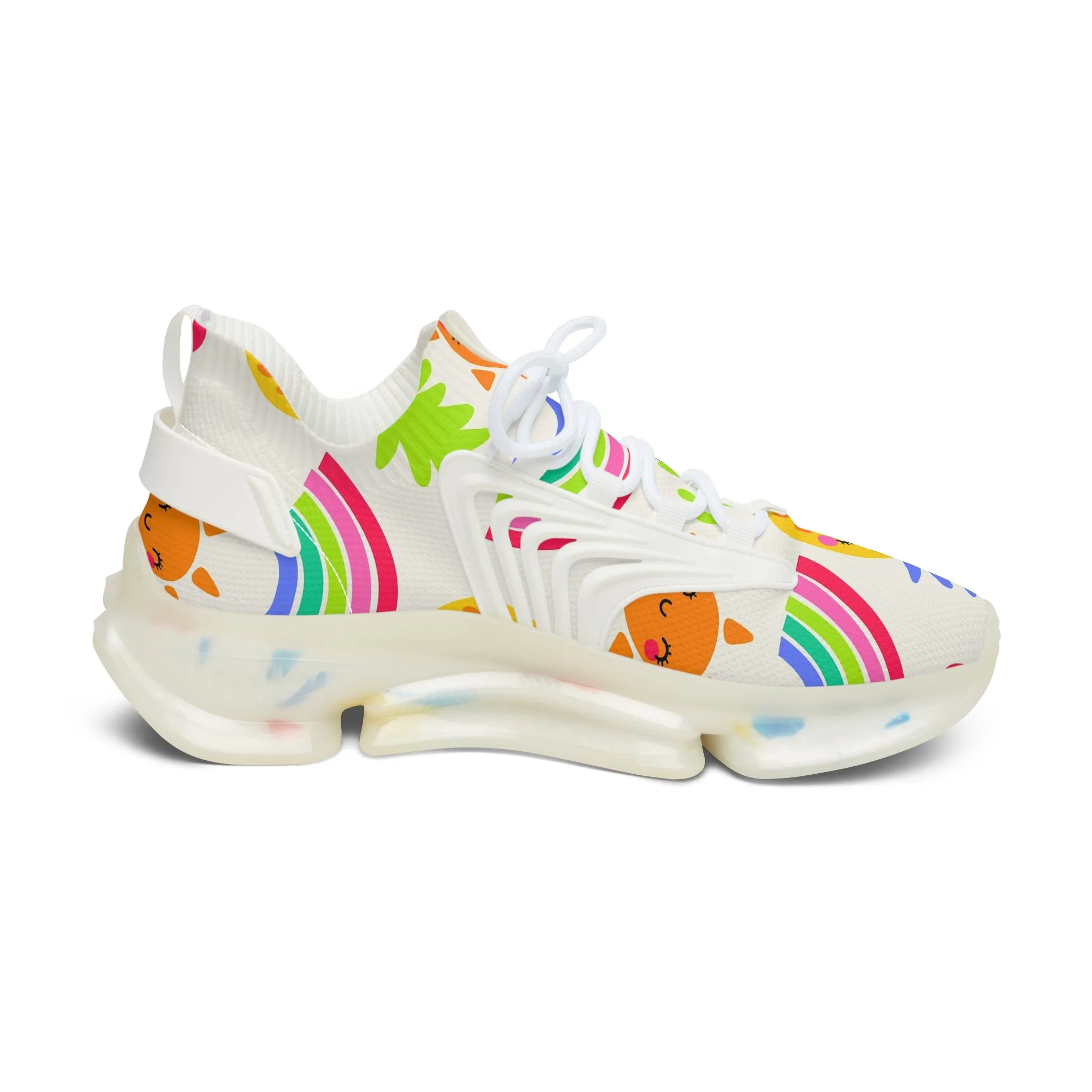 Cute Happy Colorful Fruit Women's Mesh Sneakers