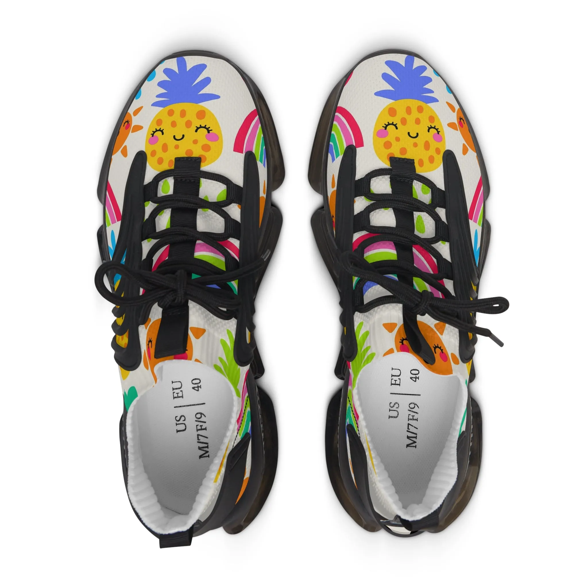 Cute Happy Colorful Fruit Women's Mesh Sneakers