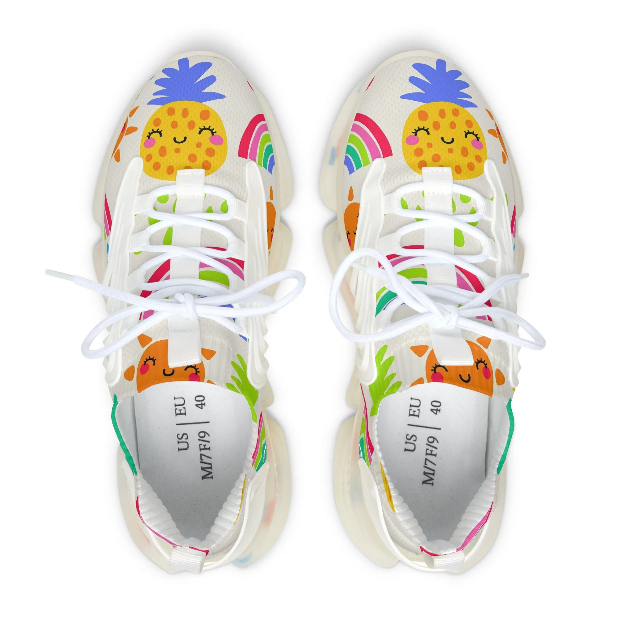 Cute Happy Colorful Fruit Women's Mesh Sneakers