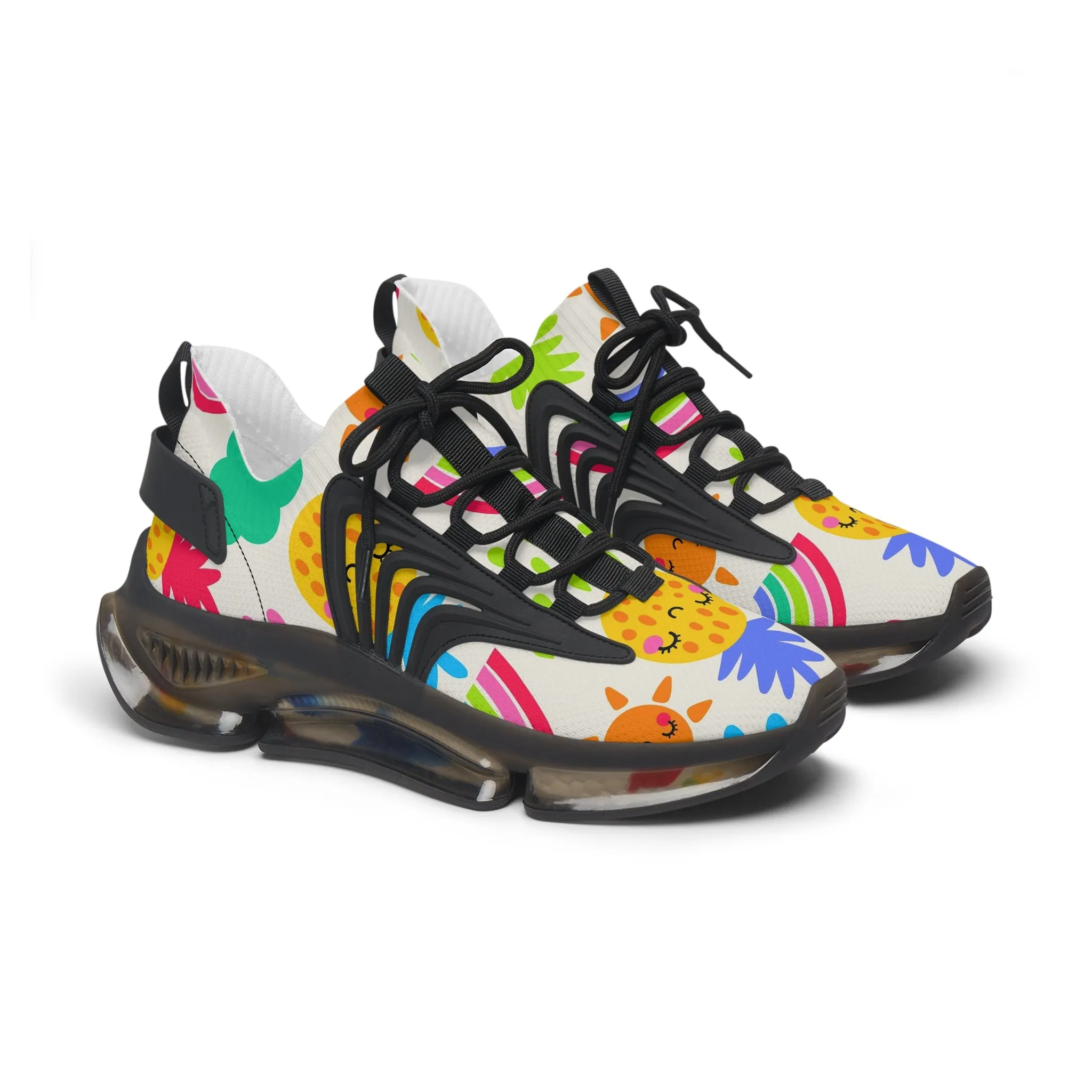Cute Happy Colorful Fruit Women's Mesh Sneakers