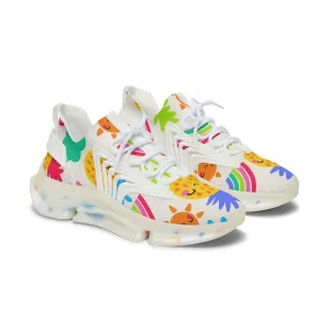 Cute Happy Colorful Fruit Women's Mesh Sneakers