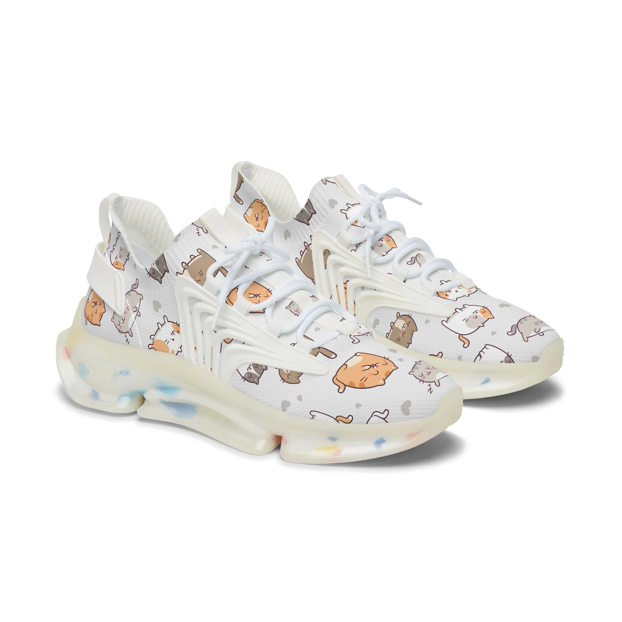 Cute Kawaii Cats Women's Mesh Sneakers
