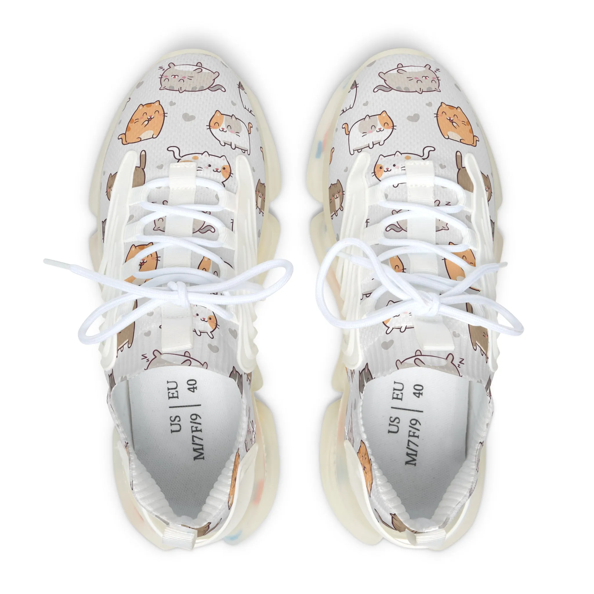 Cute Kawaii Cats Women's Mesh Sneakers