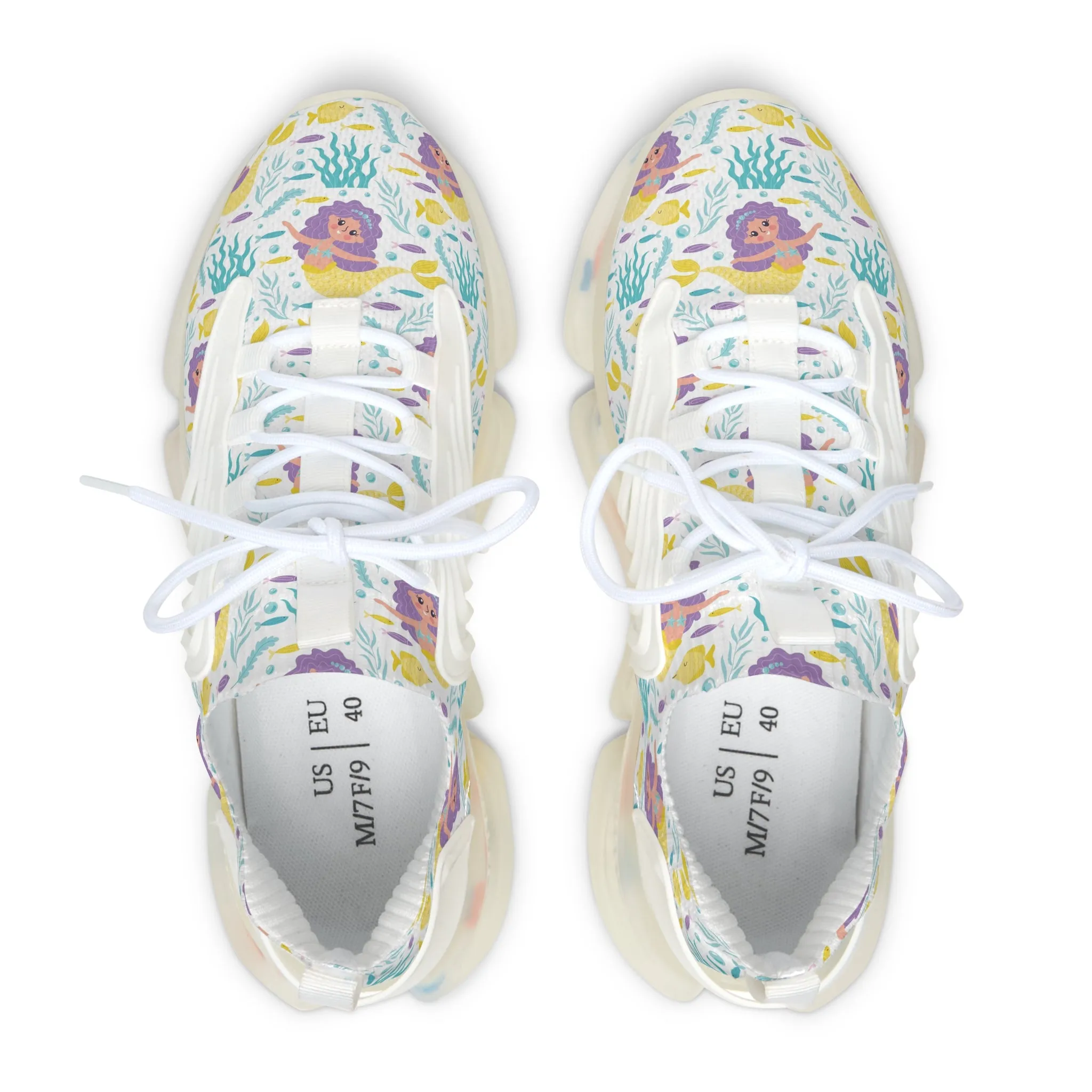 Cute Mermaid Girl Women's Mesh Sneakers