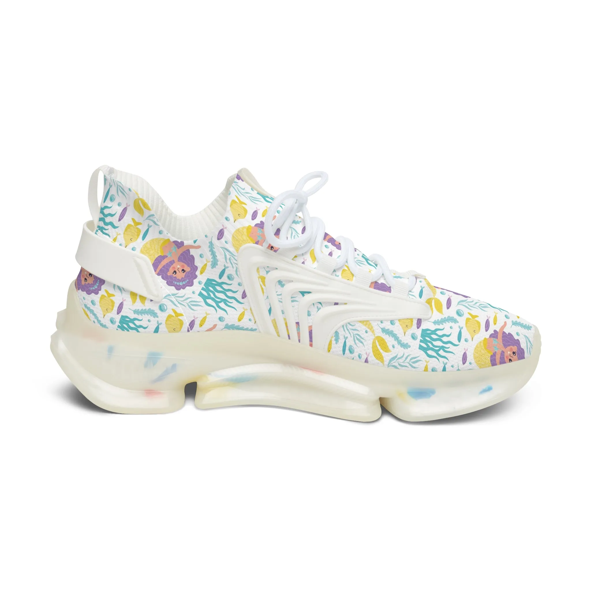 Cute Mermaid Girl Women's Mesh Sneakers
