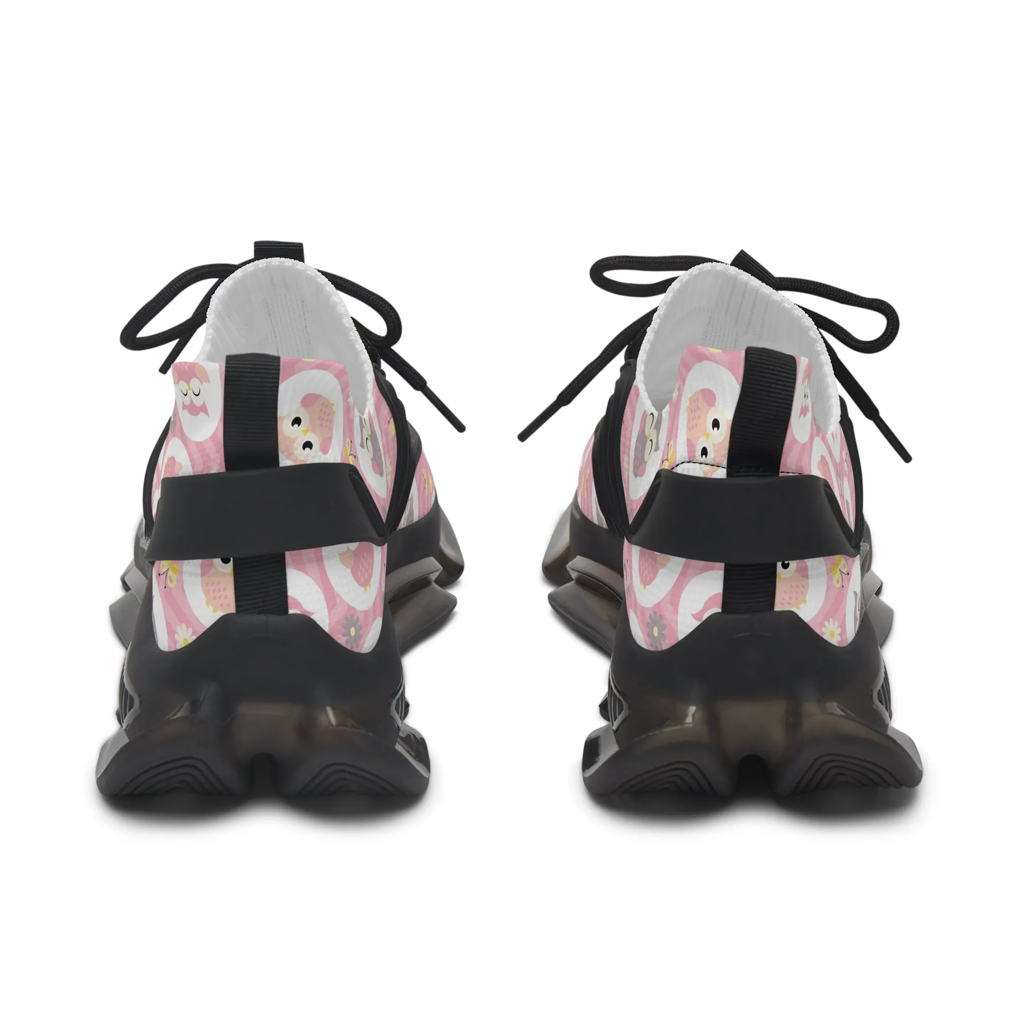 Cute Pink Owls Women's Mesh Sneakers