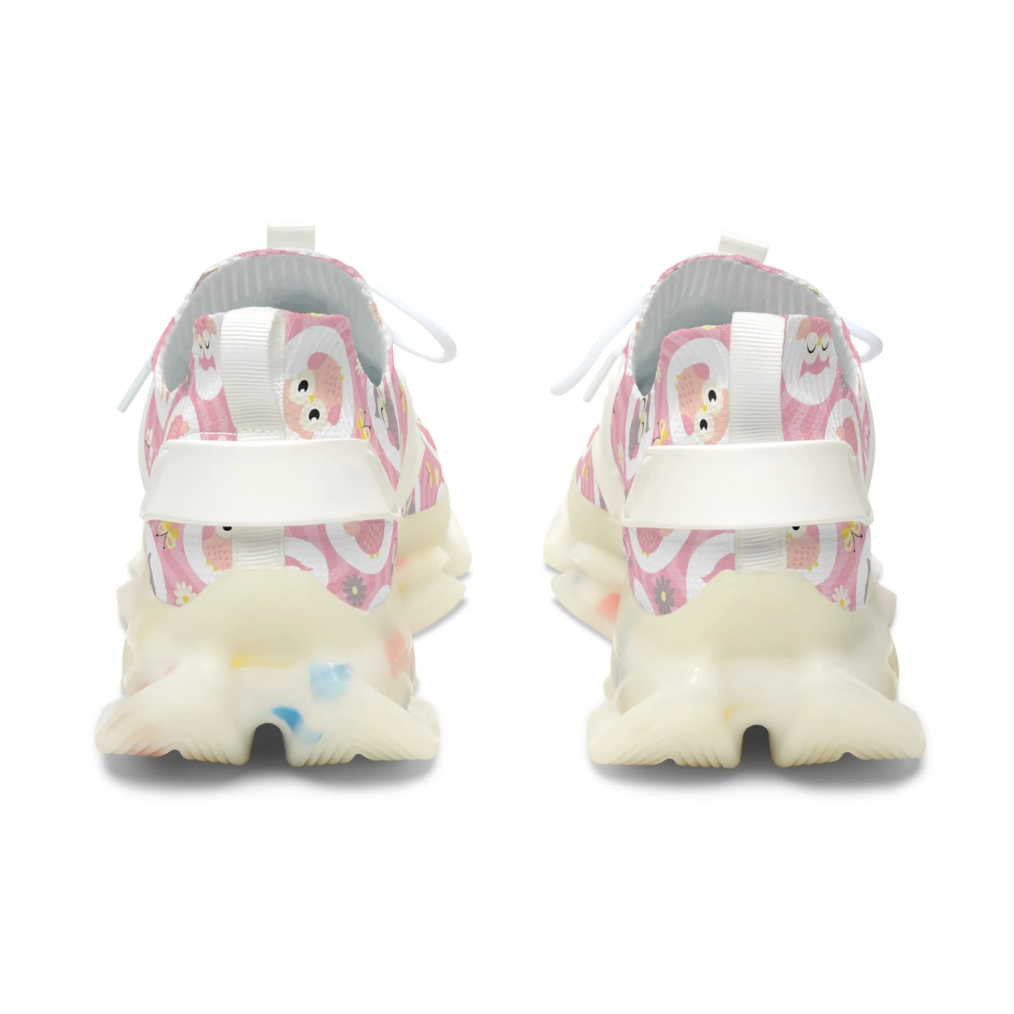 Cute Pink Owls Women's Mesh Sneakers