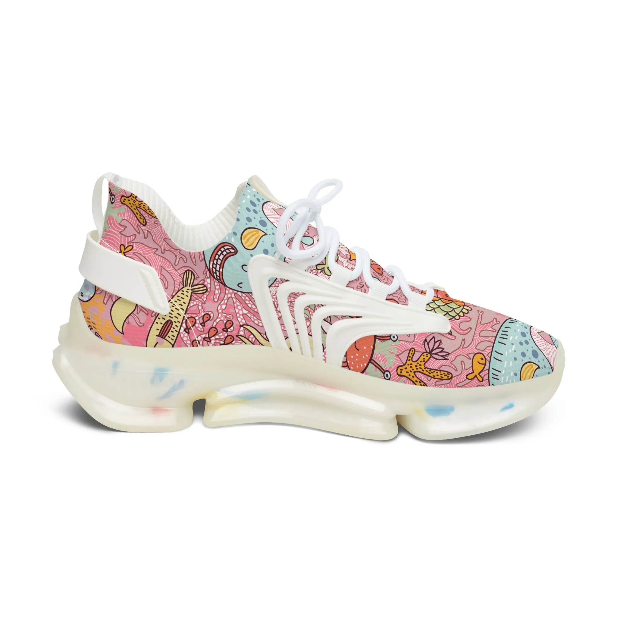 Cute Underwater Fish Women's Mesh Sneakers