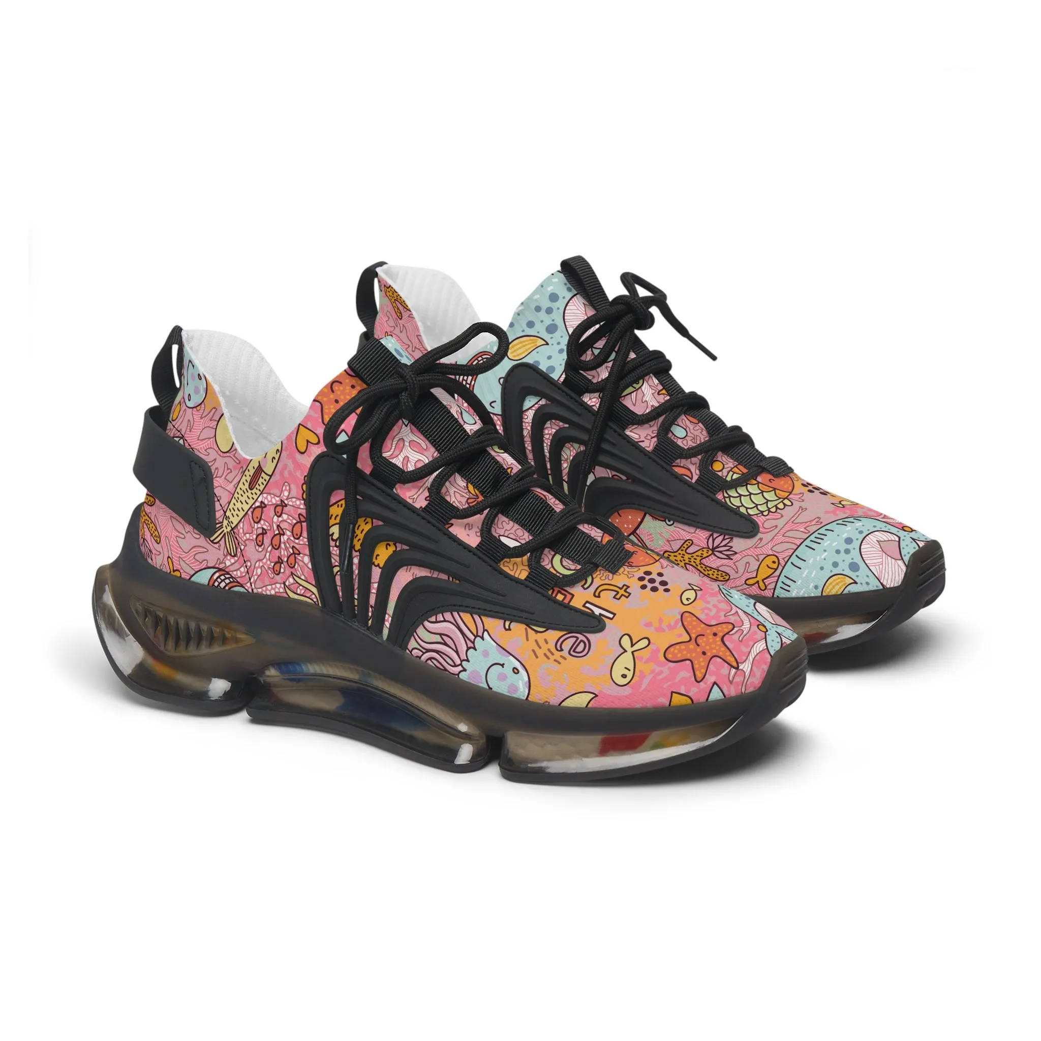 Cute Underwater Fish Women's Mesh Sneakers