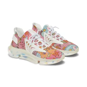Cute Underwater Fish Women's Mesh Sneakers