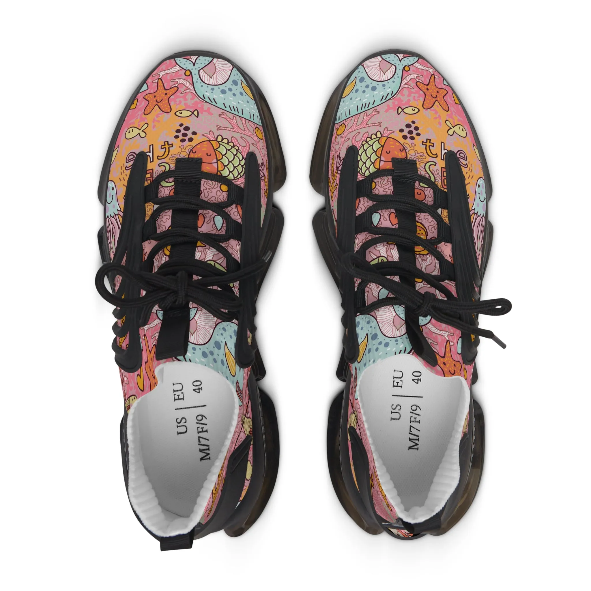 Cute Underwater Fish Women's Mesh Sneakers